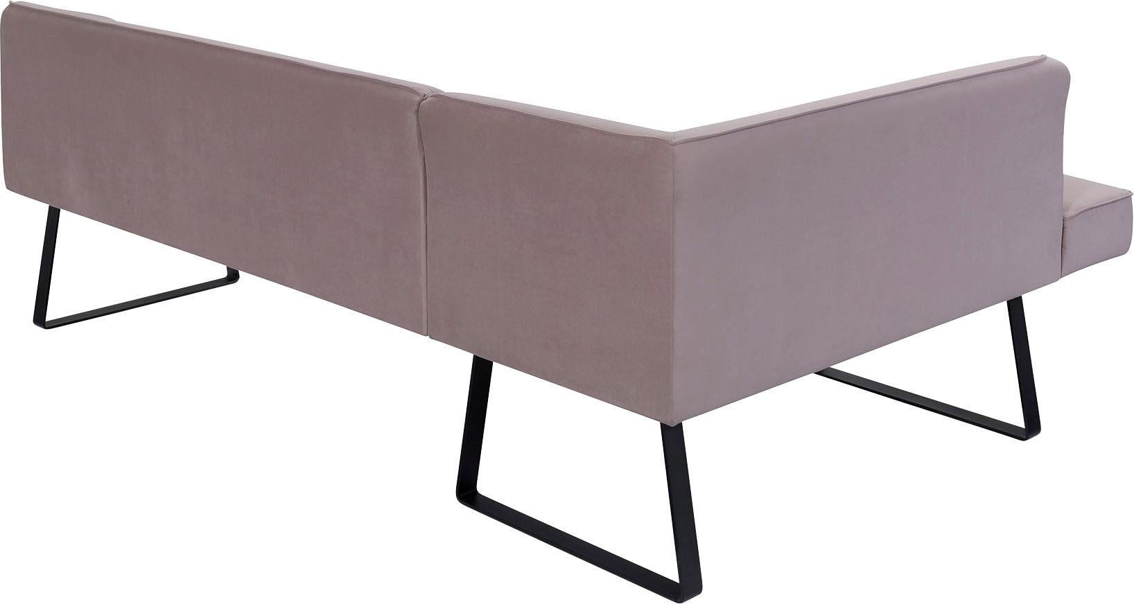 exxpo - sofa fashion Eckbank »Americano«, mit Keder und Metallfüßen, Bezug  in verschiedenen Qualitäten auf Rechnung kaufen