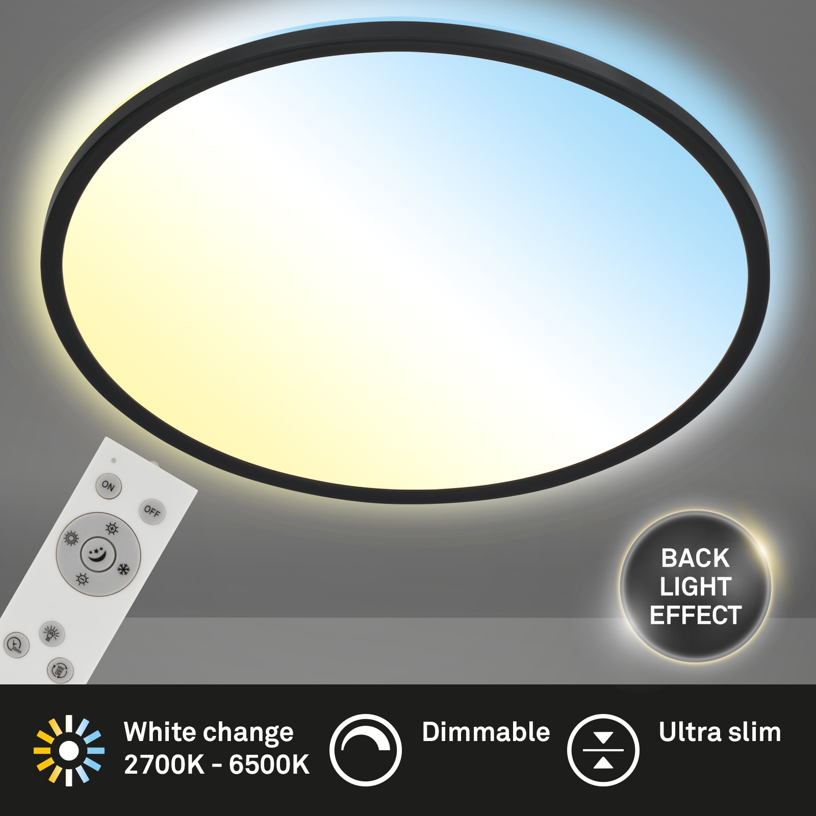 Briloner Leuchten LED Panel »SLIM« mit Fernbedienung