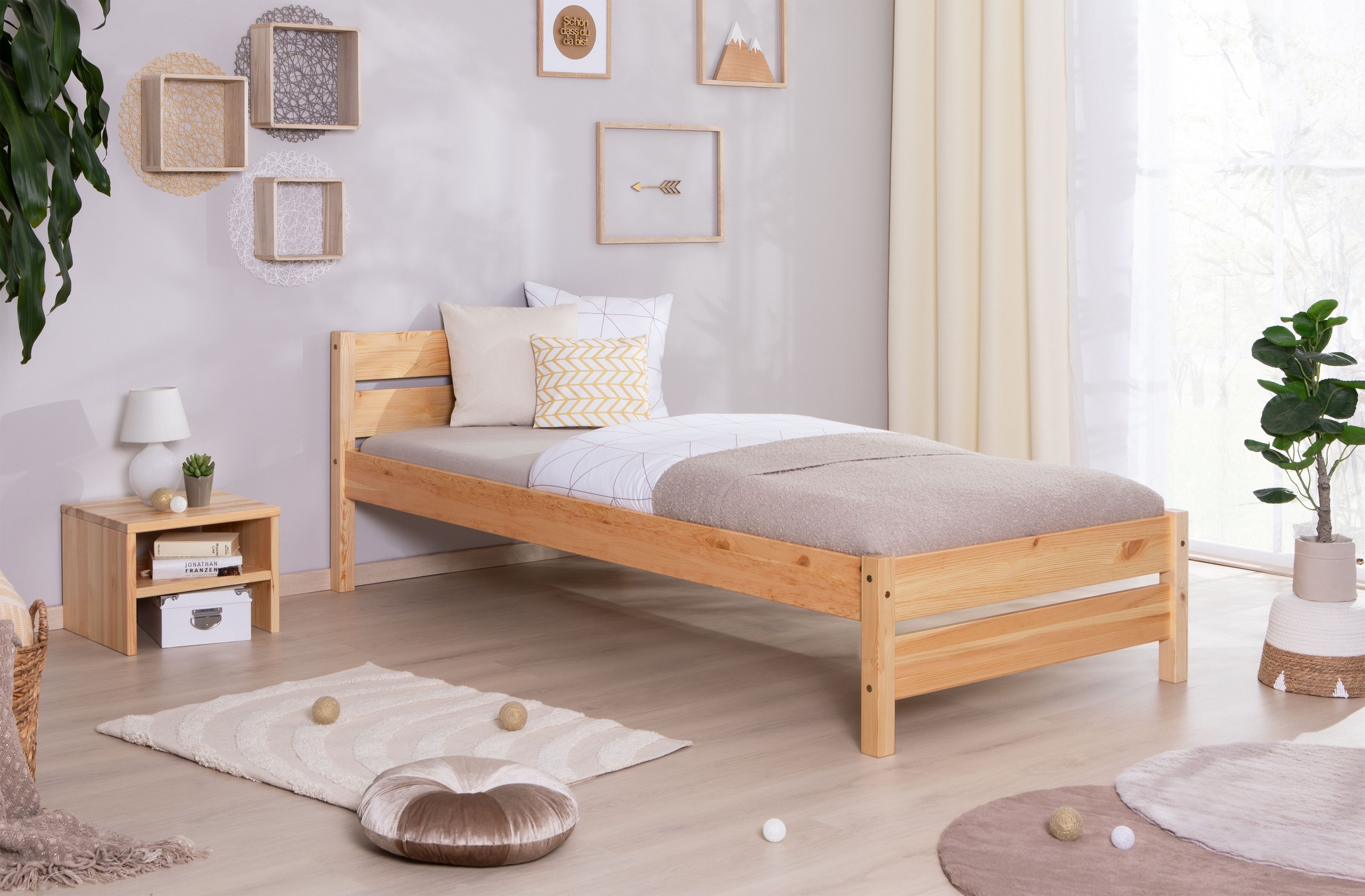 Ticaa Massivholzbett "Bora" ideal fürs Kinder- und Jugendzimmer, inklusive günstig online kaufen