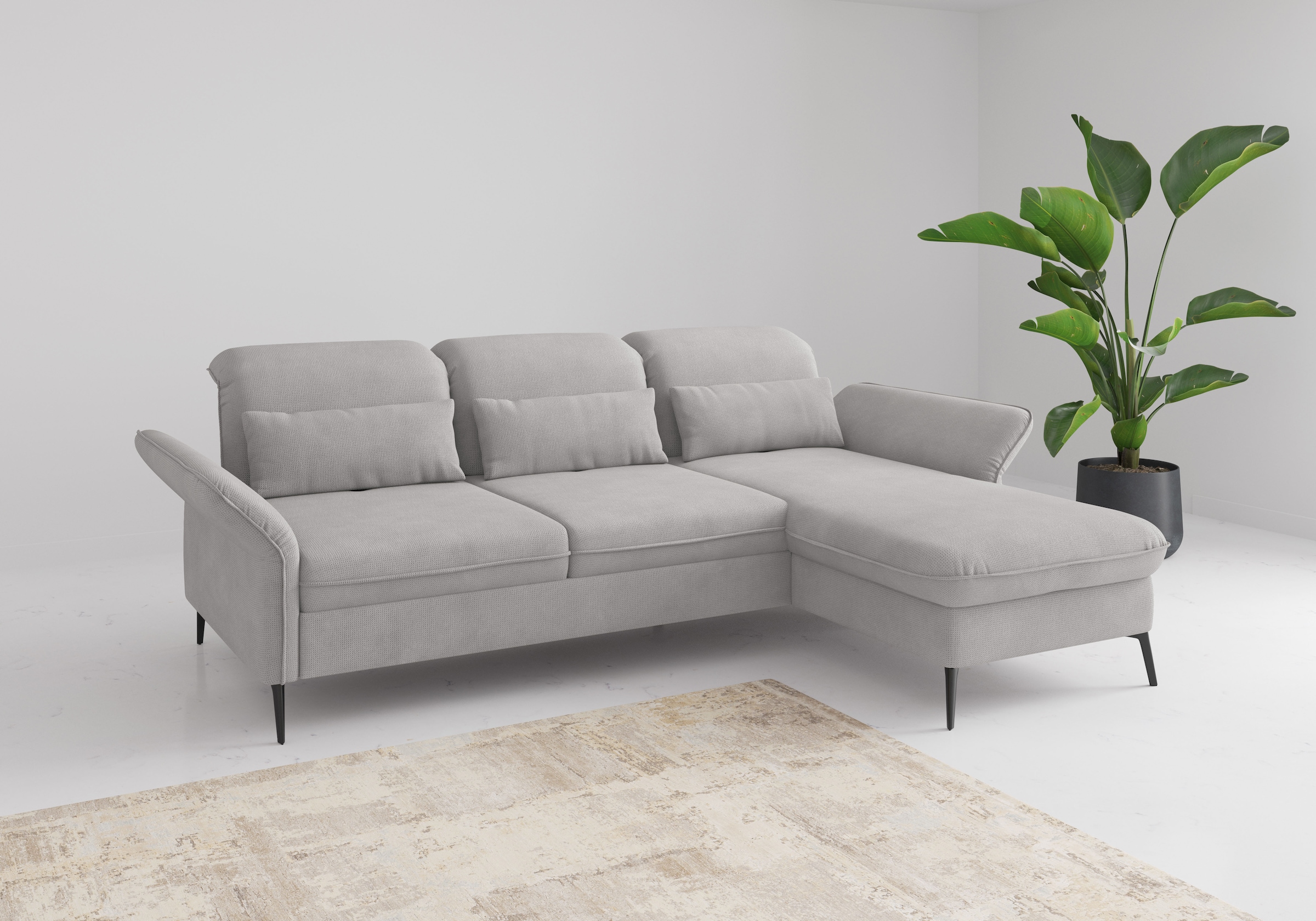 sit&more Ecksofa »Emely, inkl. Sitztiefenverstellung« wahlweise mit Bettfun günstig online kaufen