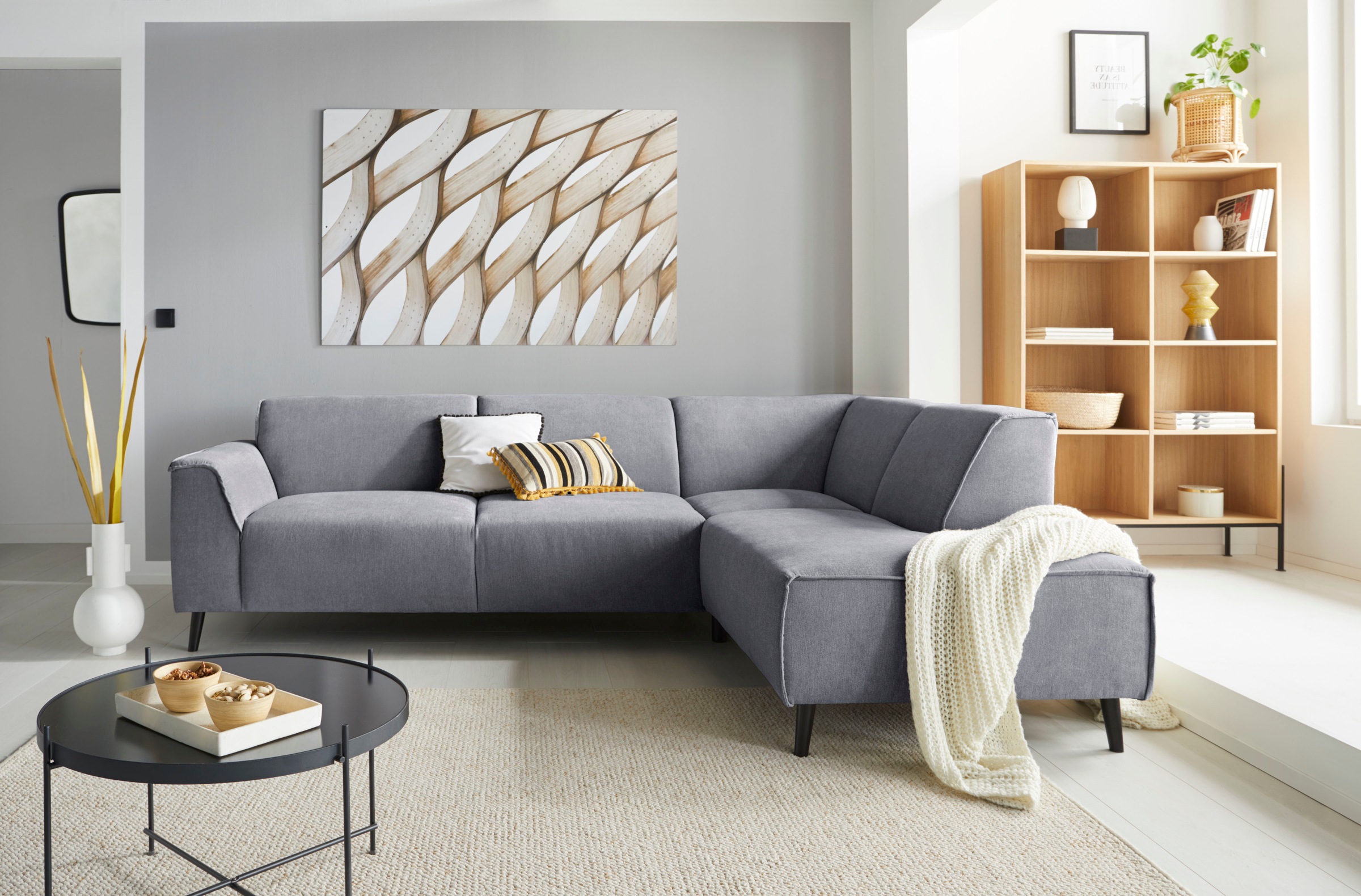 DOMO collection Ecksofa »Amora, bequem und zeitlos, L-Form«, mit Federkern günstig online kaufen
