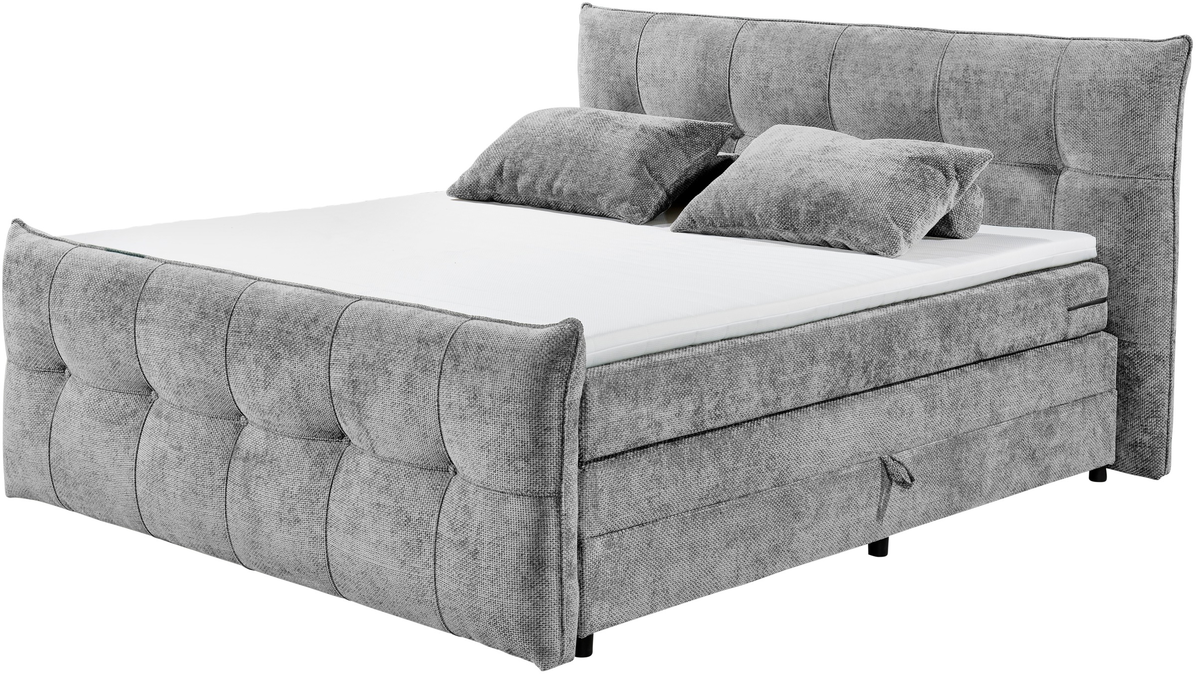 ED EXCITING DESIGN Boxspringbett »Gallina« mit Bettkasten, inkl. Topper günstig online kaufen