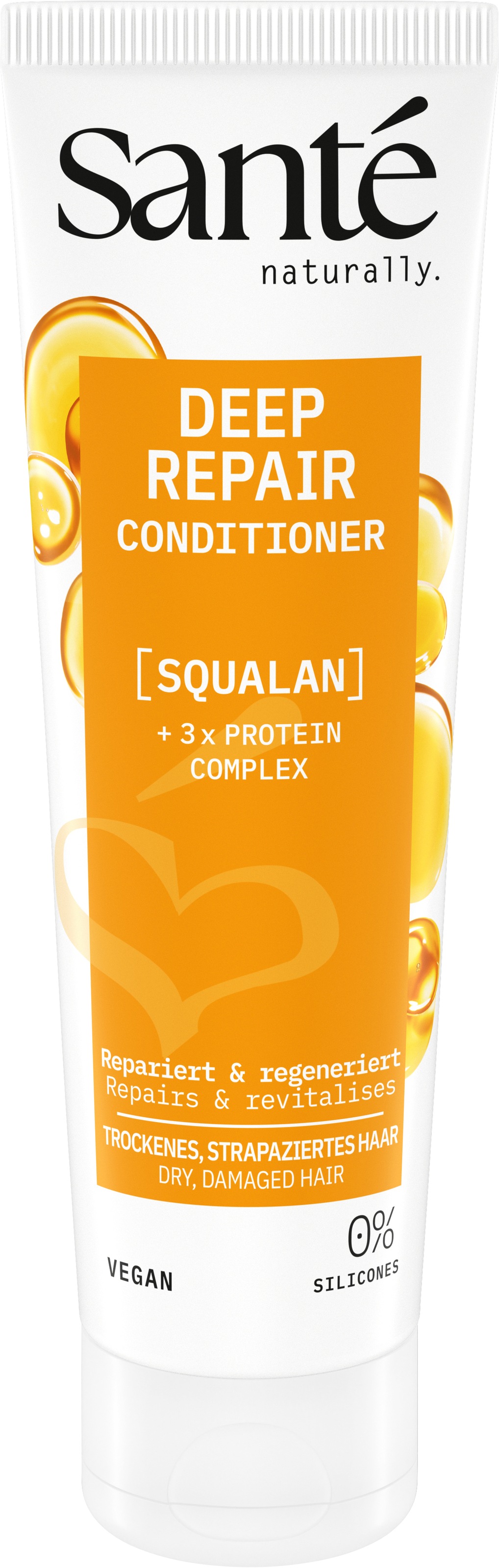 SANTE Haarspülung »Deep Repair Conditioner Squalan + 3-Fach Protein Komplex« Haarspülung, mit Kokosöl, Arganöl und Olivenöl, für strapaziertes Haar