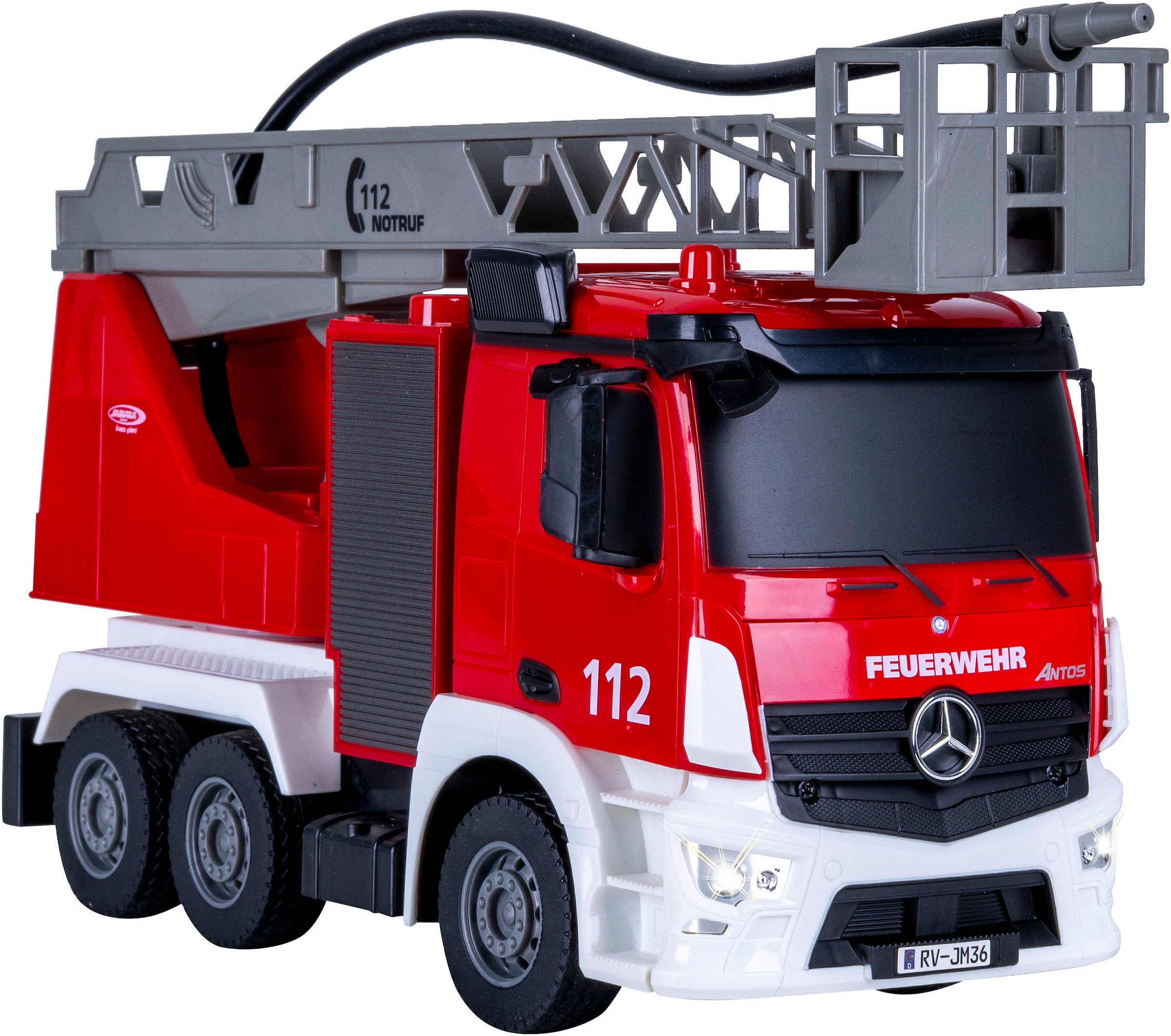 Jamara RC-LKW »Feuerwehr Drehleiter Mercedes -Benz Antos 2,4GHz«, mit Spritzfunktion; LED-Licht; Maßstab 1:26