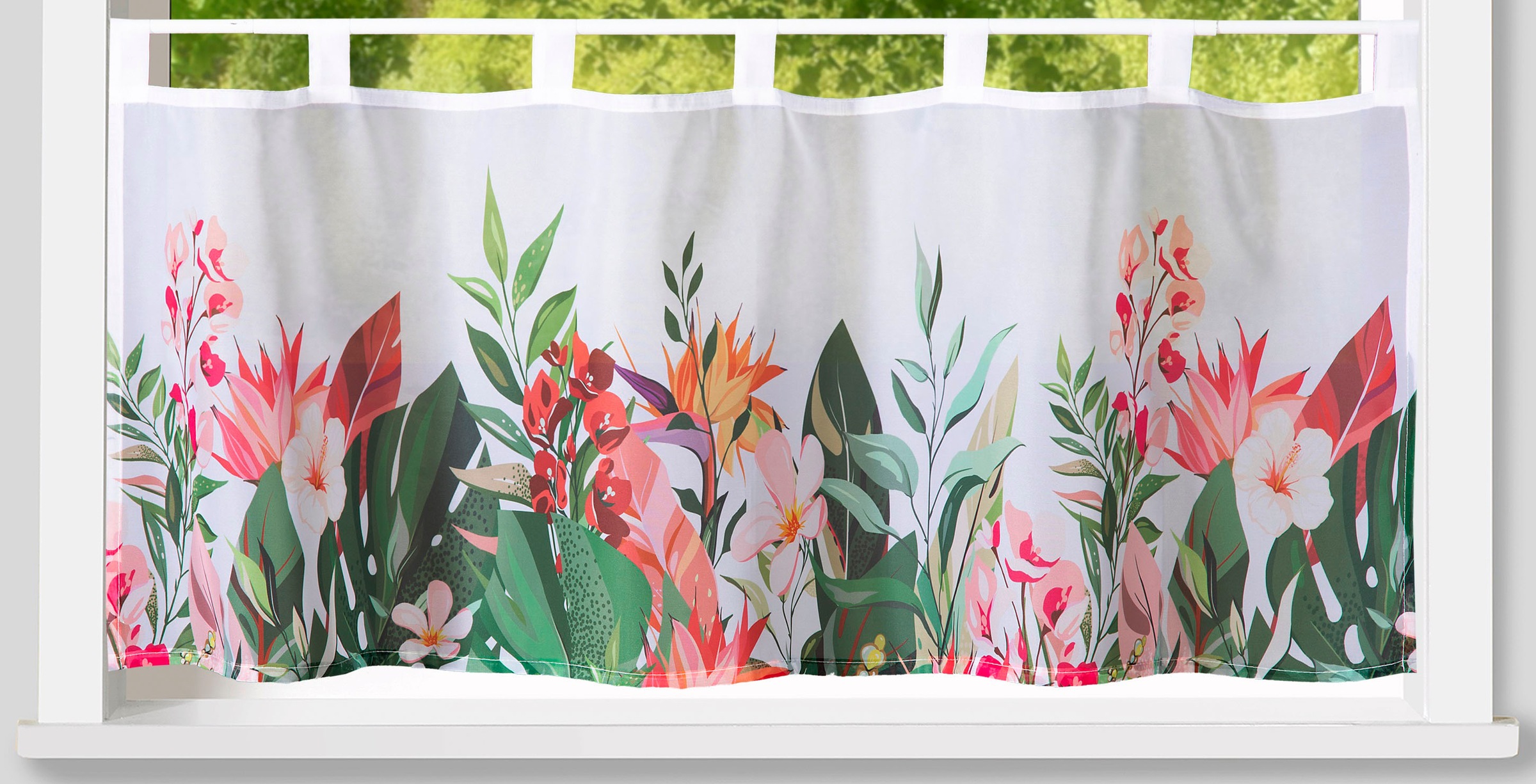 Weckbrodt Scheibengardine »Arabella«, (1 St.), Voile, halbtransparent, bedr günstig online kaufen