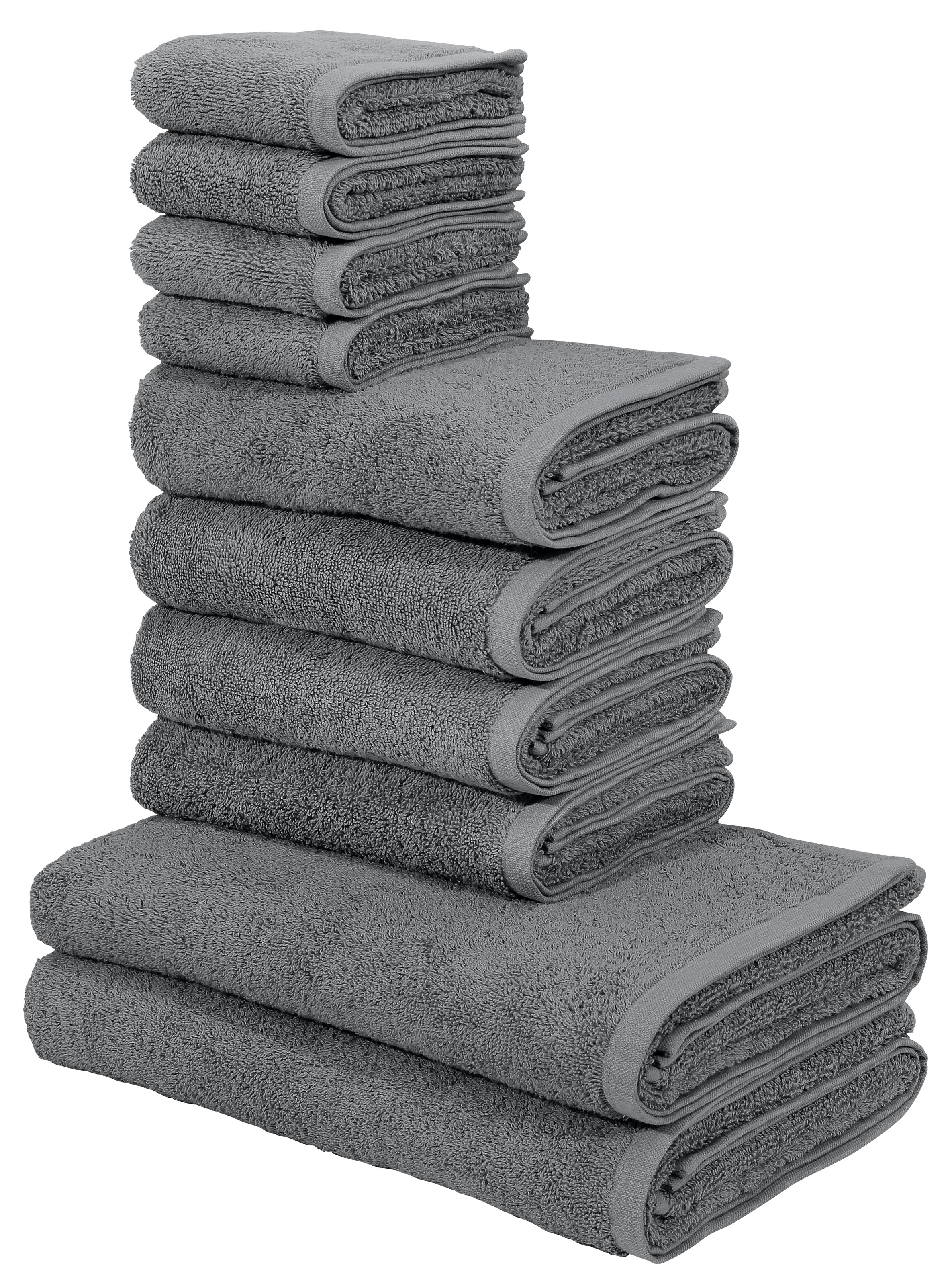 my home Handtuch Set »Merida, Duschtücher, Handtücher, Gästetücher«, 10 tlg günstig online kaufen