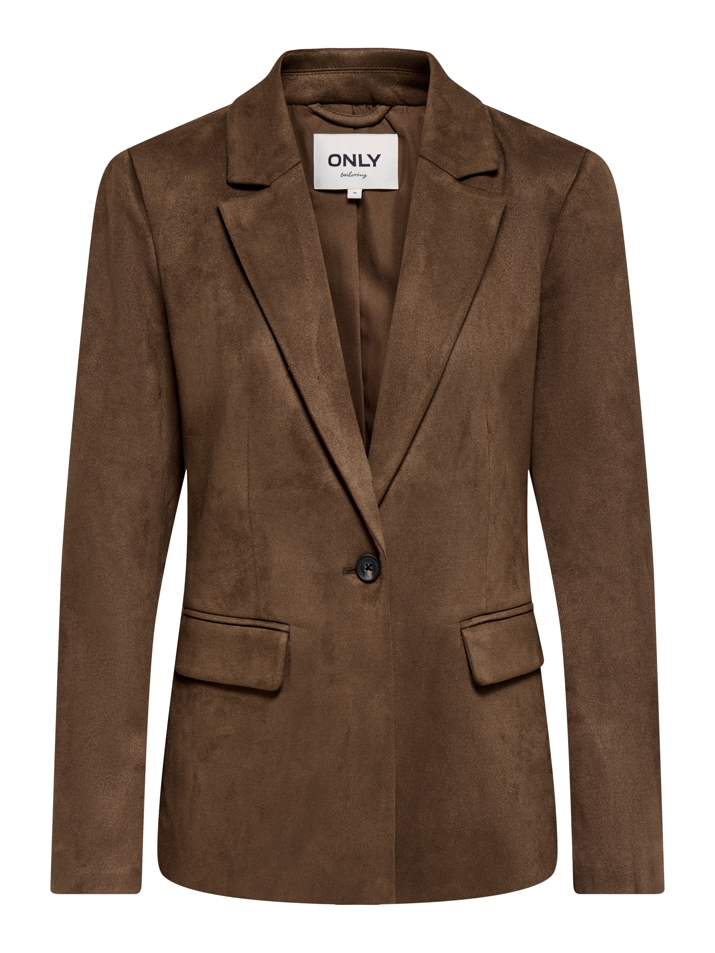 ONLY Lederimitat-Blazer »ONLADDI L/S FAUX SUEDE BLAZER TLR« Materialmix, loose fit