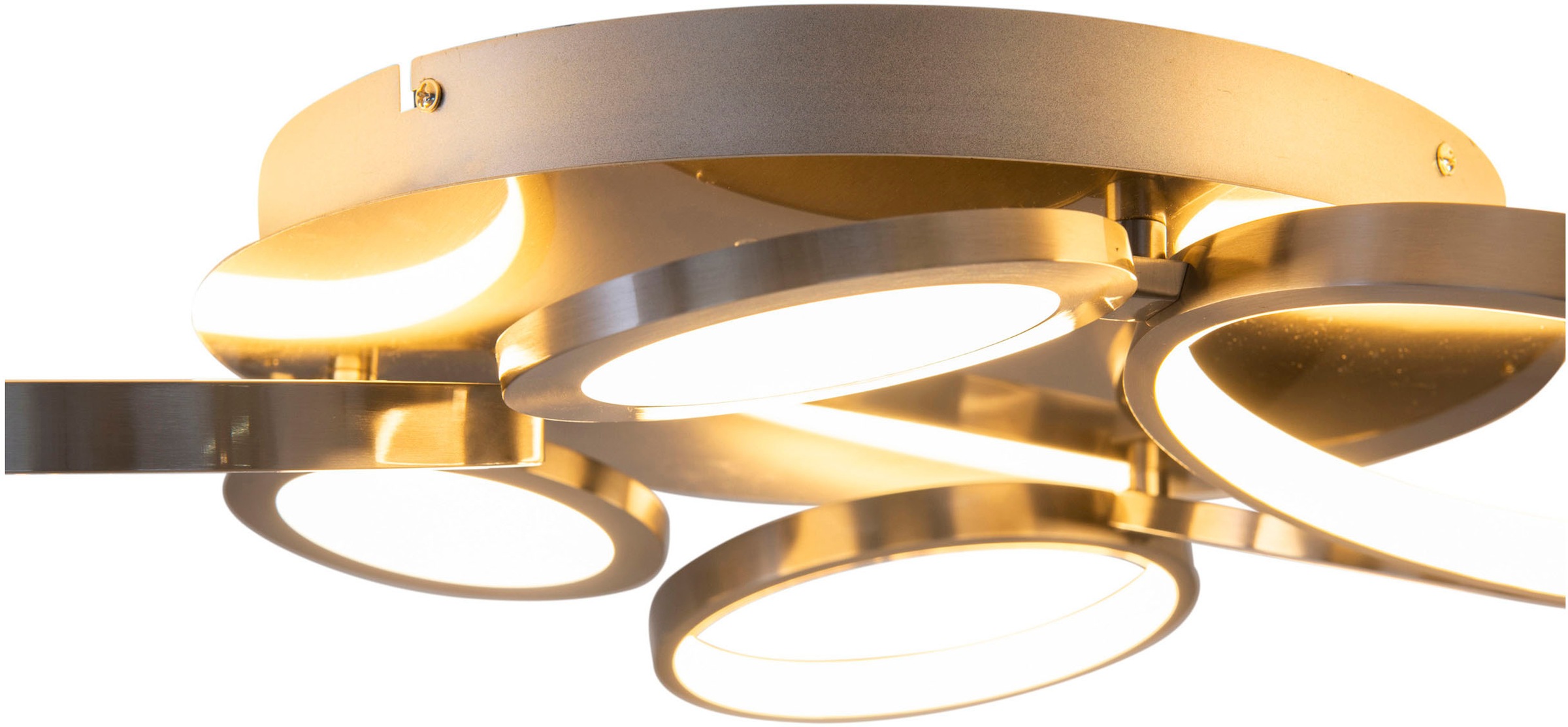 näve LED Deckenleuchte »Stelari«, 1 flammig, 3 Stufen dimmbar per Wandschalter, Diskusoptik, LED warmweiß, d: 56cm