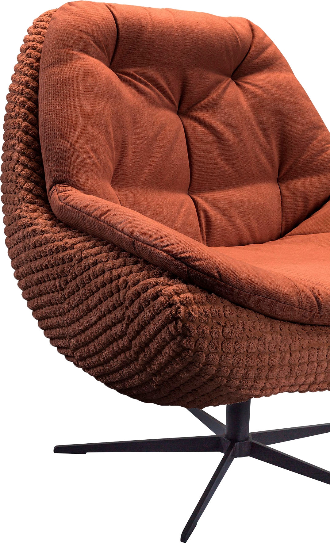 exxpo - sofa kaufen elegantem mit Metall-Sternfuss fashion Raten bequem gepolstert auf Drehsessel, Drehsessel
