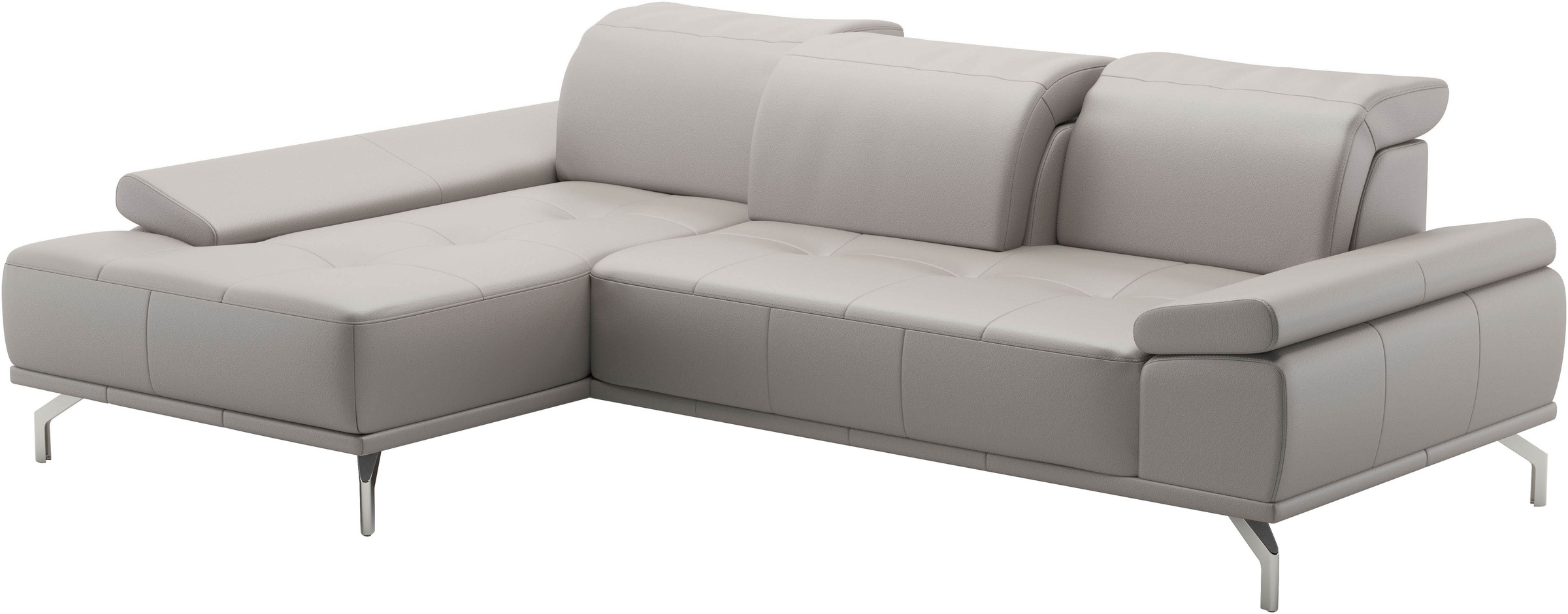 Places of Style Ecksofa »Caluna«, Inkl.Sitztiefenverstellung, wahlweise mit Kopf- und Armteilverstellung