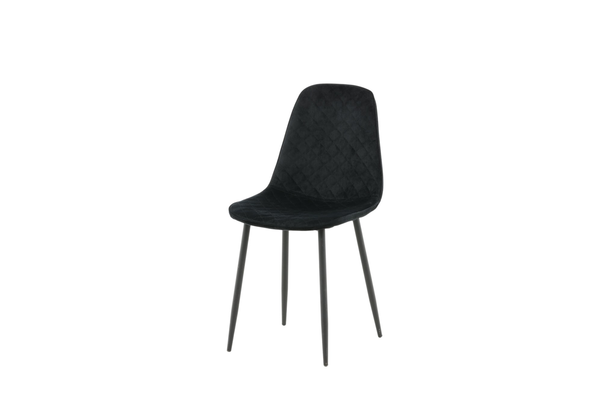 Venture Home Esszimmerstuhl »Polar Diamond, 2er-Set Esszimmerstühle in Grau-Samt, 150 kg belastbar« () 2 Stk.Polsterstuhl, Samt-Bezug, Metallbeine, Diamantsteppung, edel