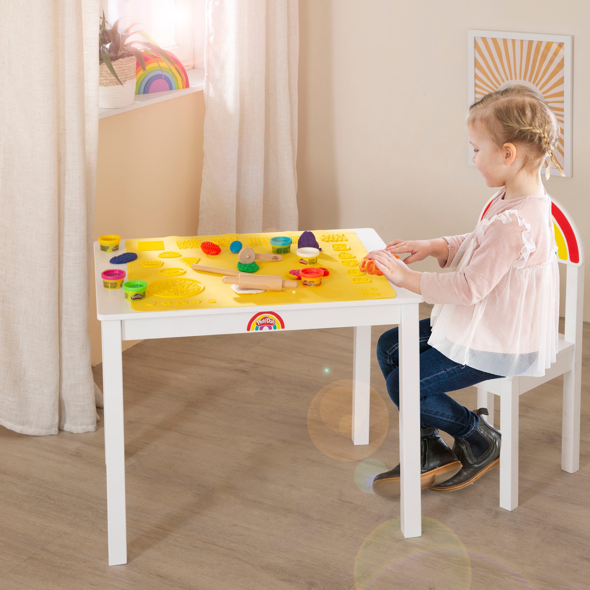 roba® Kindersitzgruppe »Play-Doh«, (Set), inkl. 3D Kreativmatte, Knete und Zubehör