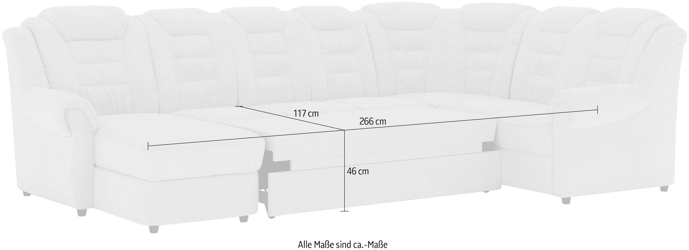 Home affaire Wohnlandschaft »Boston U-Form«, Gemütliche Wohnlandschaft mit hoher Rückenlehne in klassischem Design