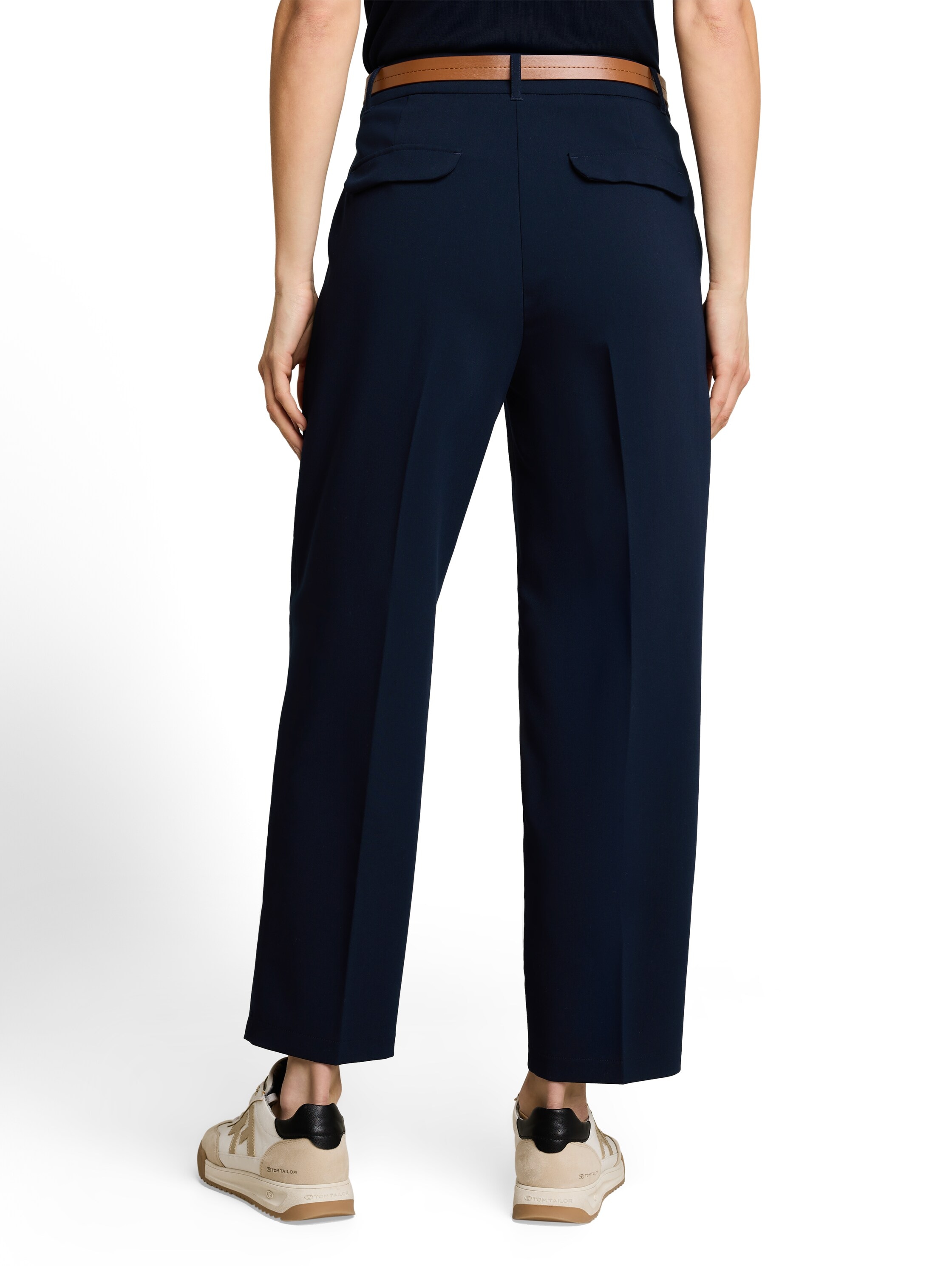 TOM TAILOR Bundfaltenhose »Barrel Leg«  Sommerhose mit Gürtel