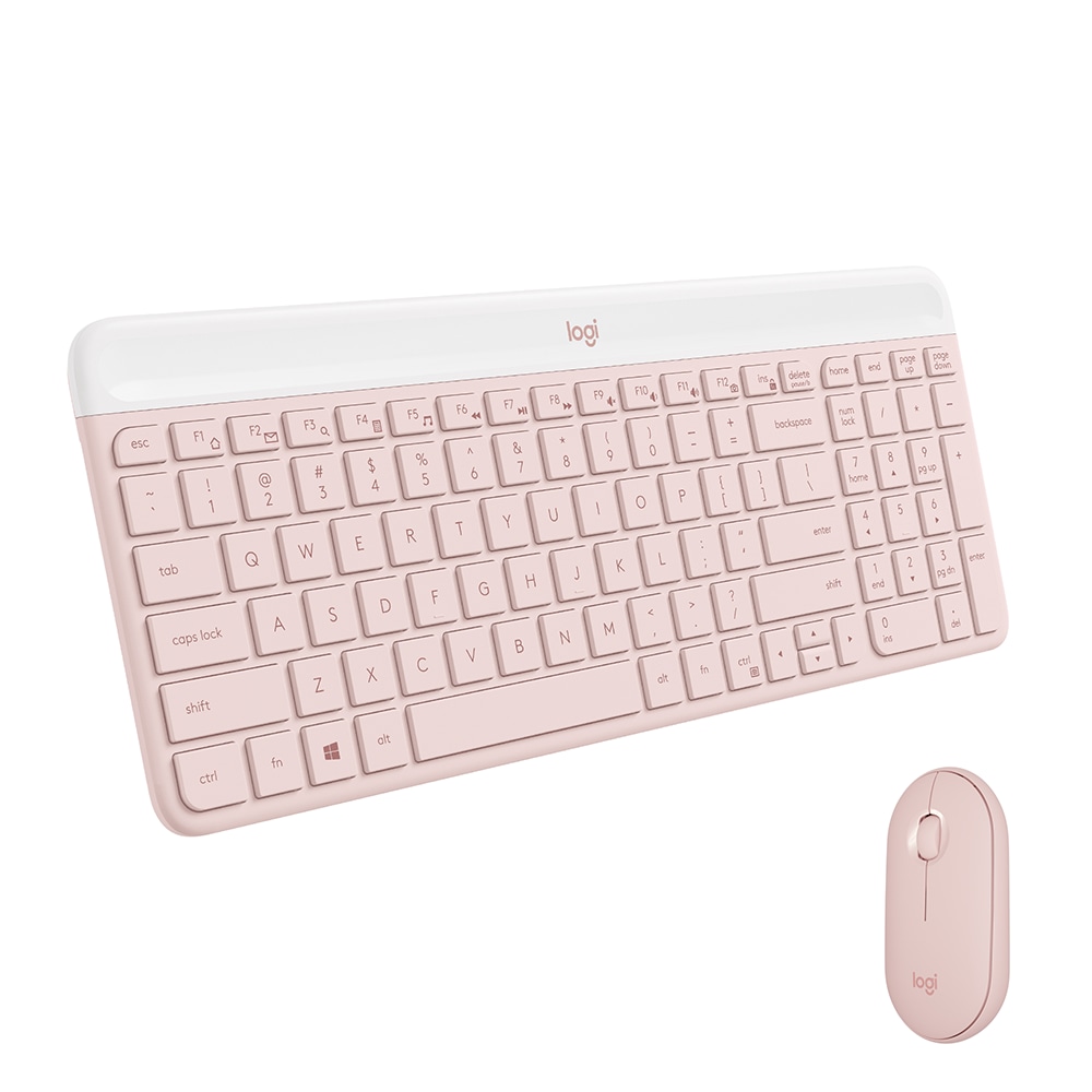 Logitech Tastatur- und Maus-Set »Wireless MK470 Slim Combo - ROSE - FRA - CENTRAL«
