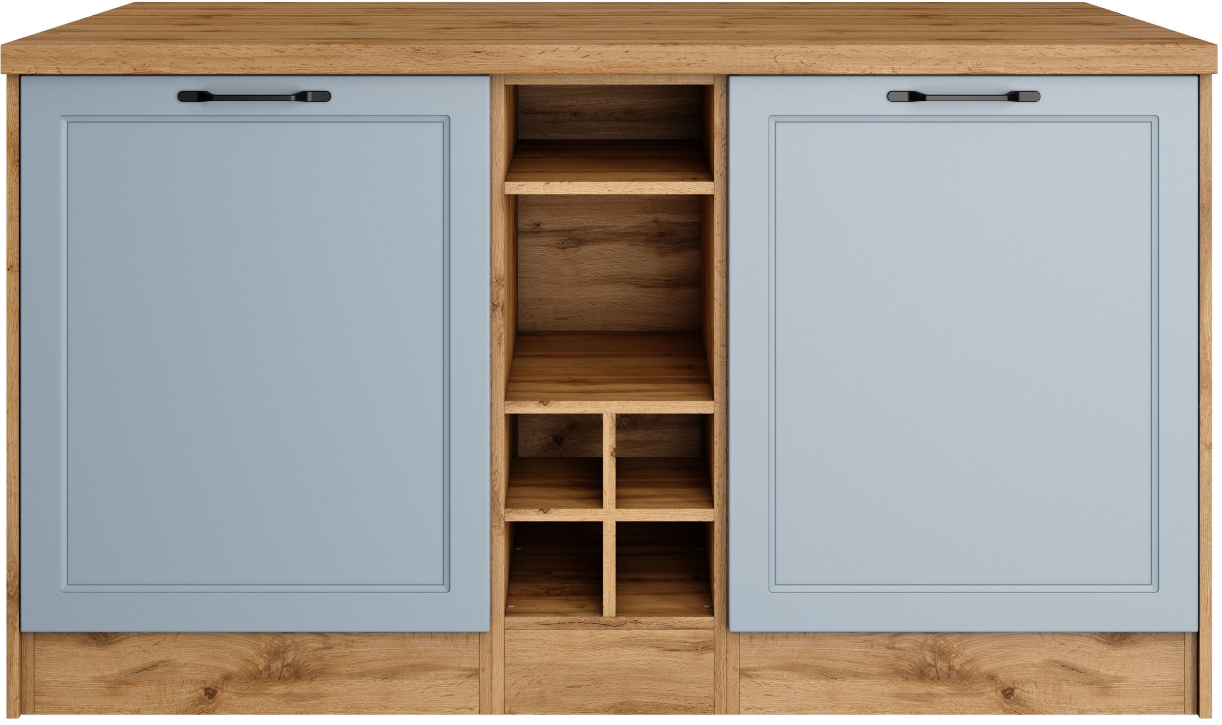 KOCHSTATION Kücheninsel »KS-Lana, Breite 153 cm«, MDF-Fronten, Arbeitsplatte 38mm stark