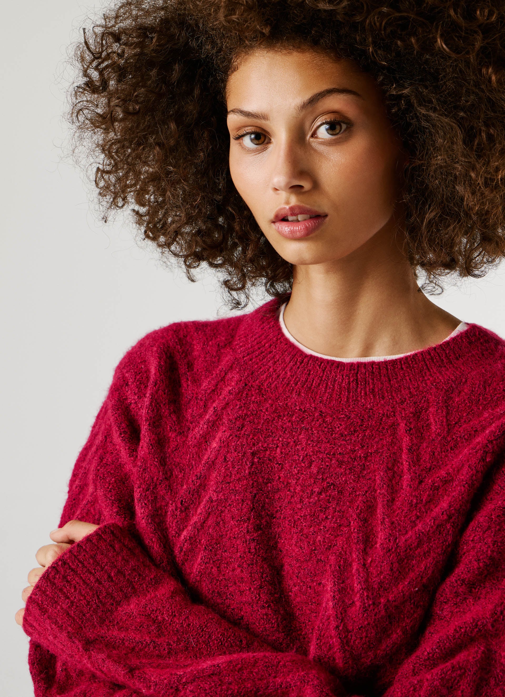 Pepe Jeans Strickpullover mit Zopfmuster und Woll-Anteil