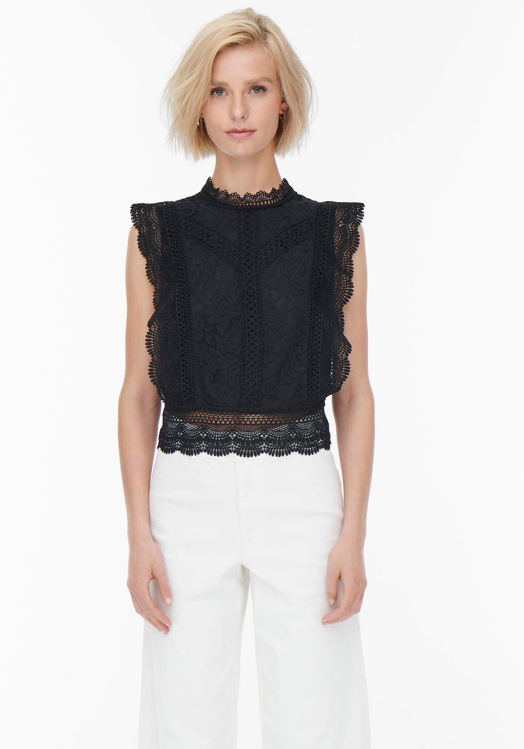 Spitzenshirt »ONLKARO S/L LACE TOP NOOS WVN«