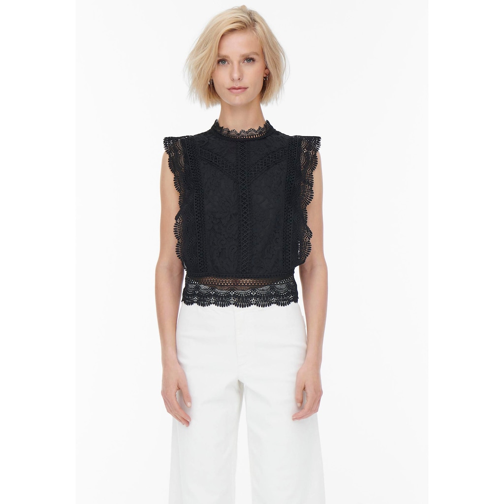 ONLY Spitzenshirt »ONLKARO S/L LACE TOP NOOS WVN«