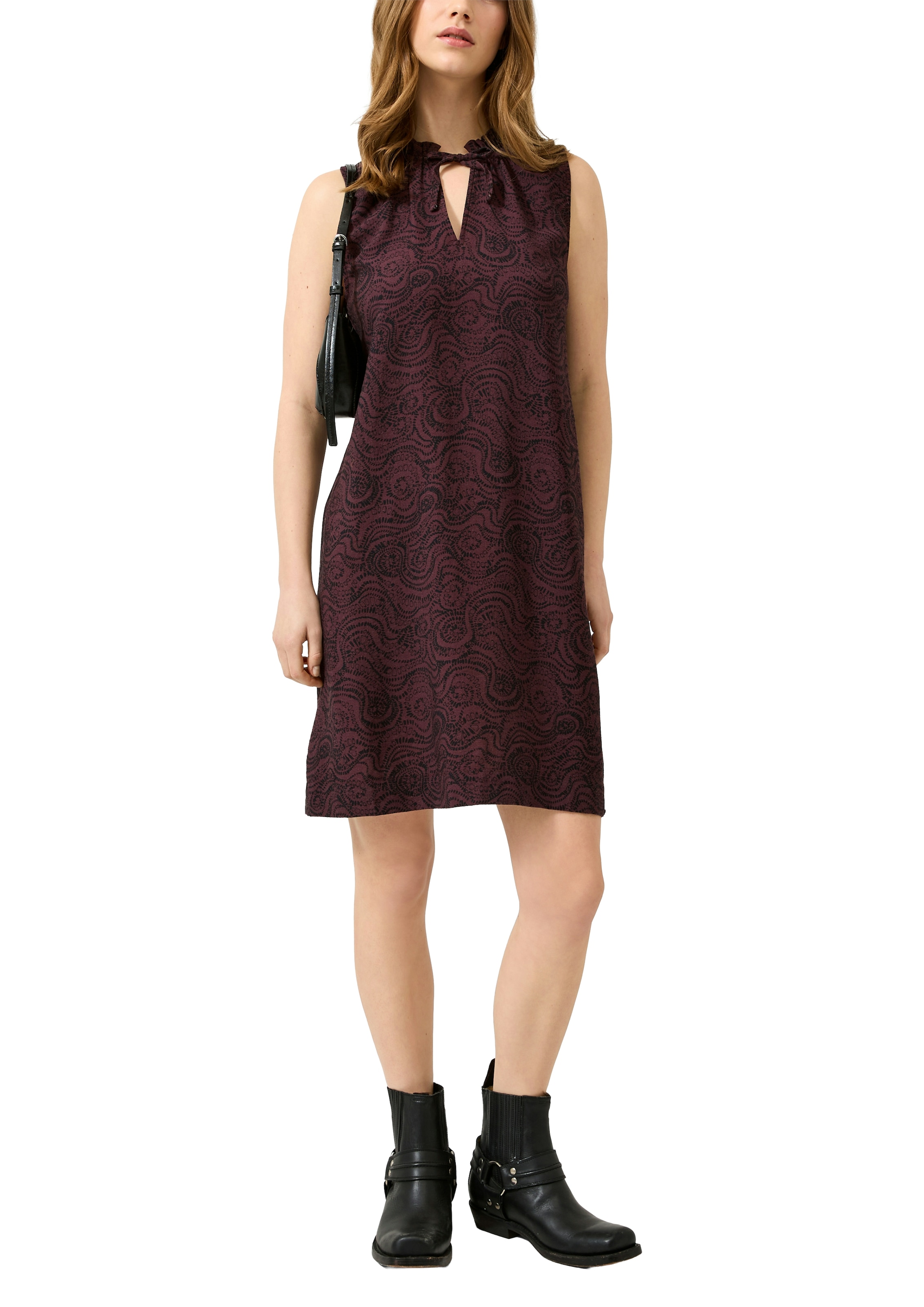 QS Druckkleid Ohne Taschen Sommerkleid mit grafischem Muster