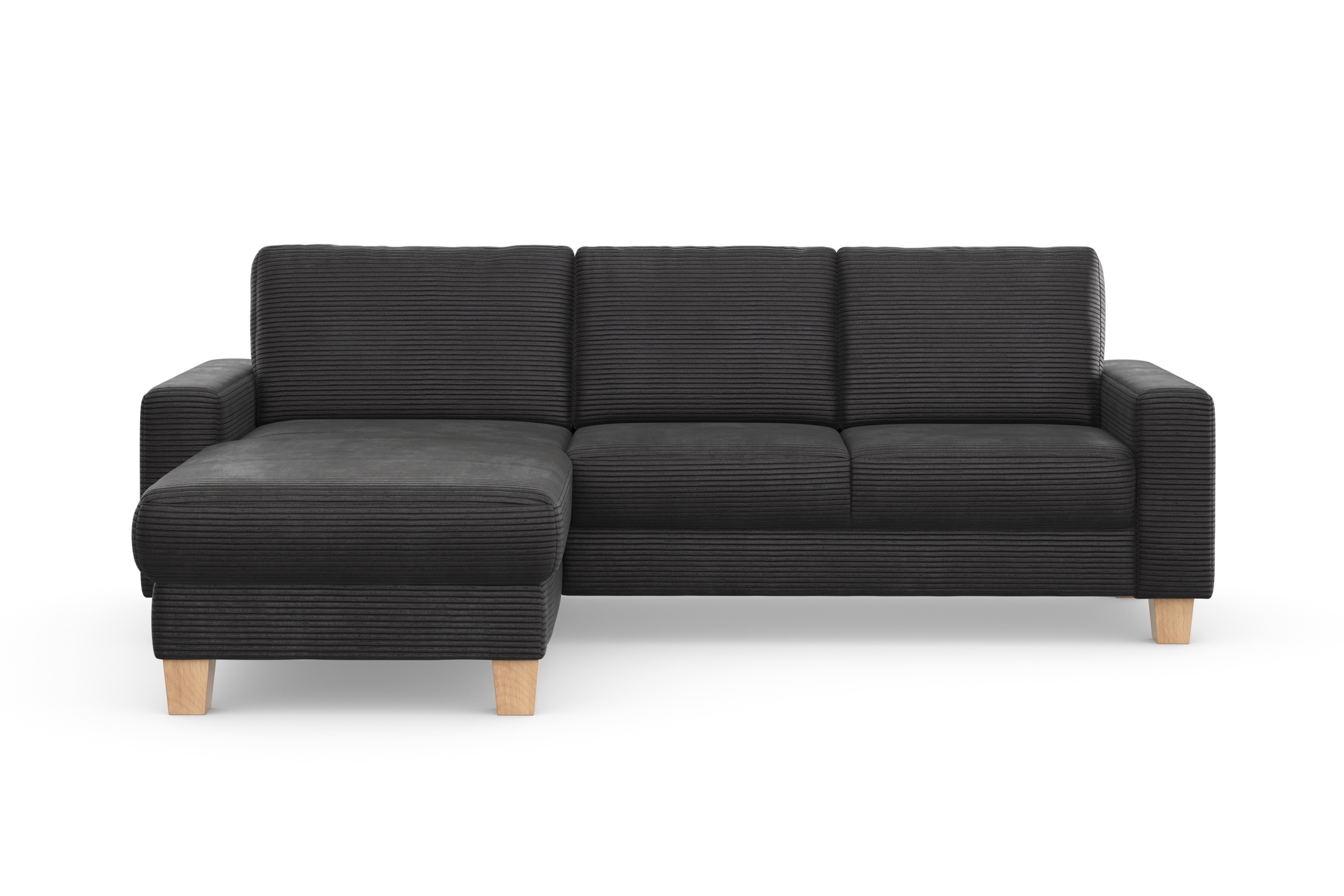 Home affaire Ecksofa »Summer L-Form«, mit Recamiere, mit oder ohne Bettfunktion und Bettkasten, Cord-Bezug