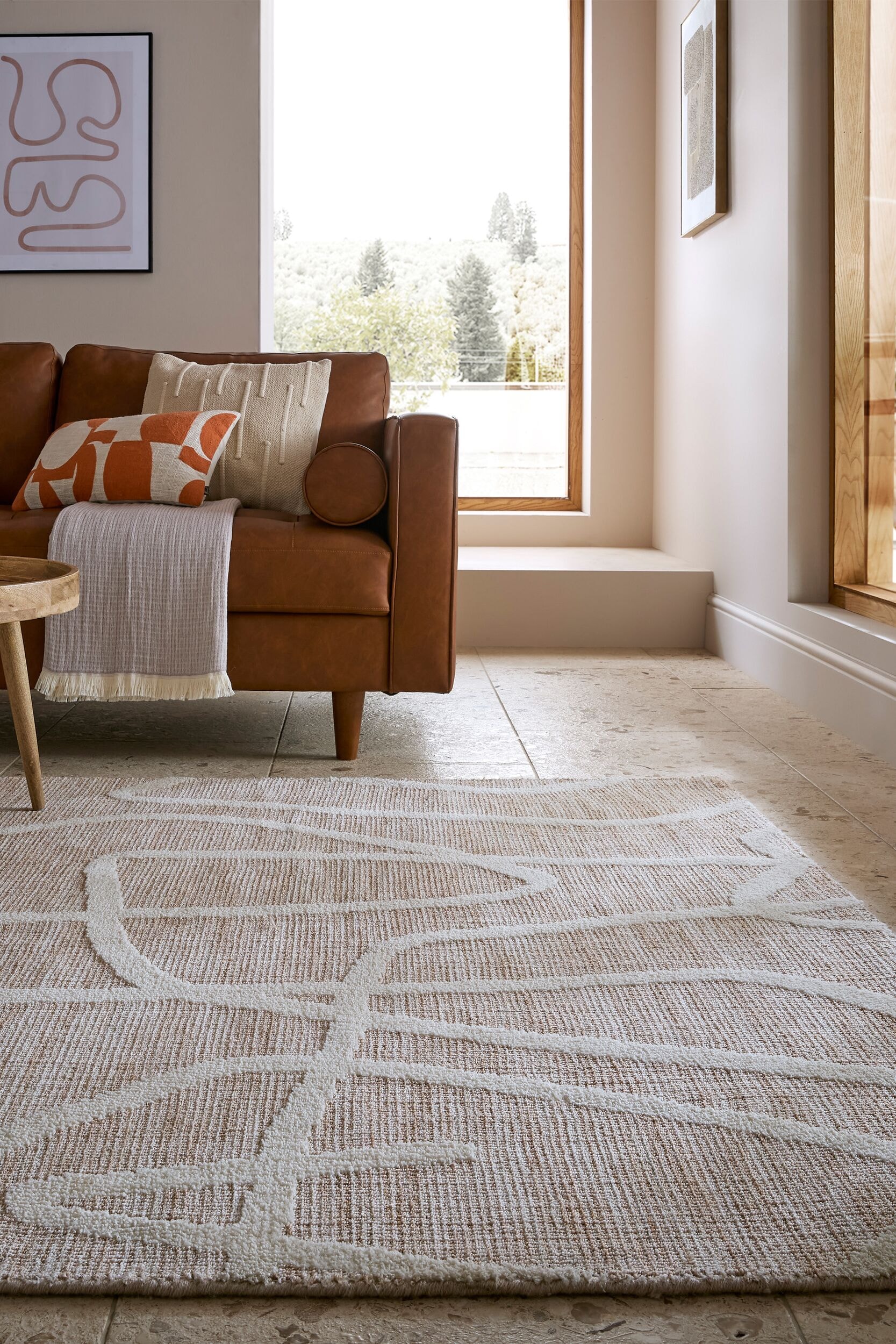FLAIR RUGS Teppich »Micah«, rechteckig, 12 mm Höhe, Hoch-niedriger Flor in Wolle-Optik