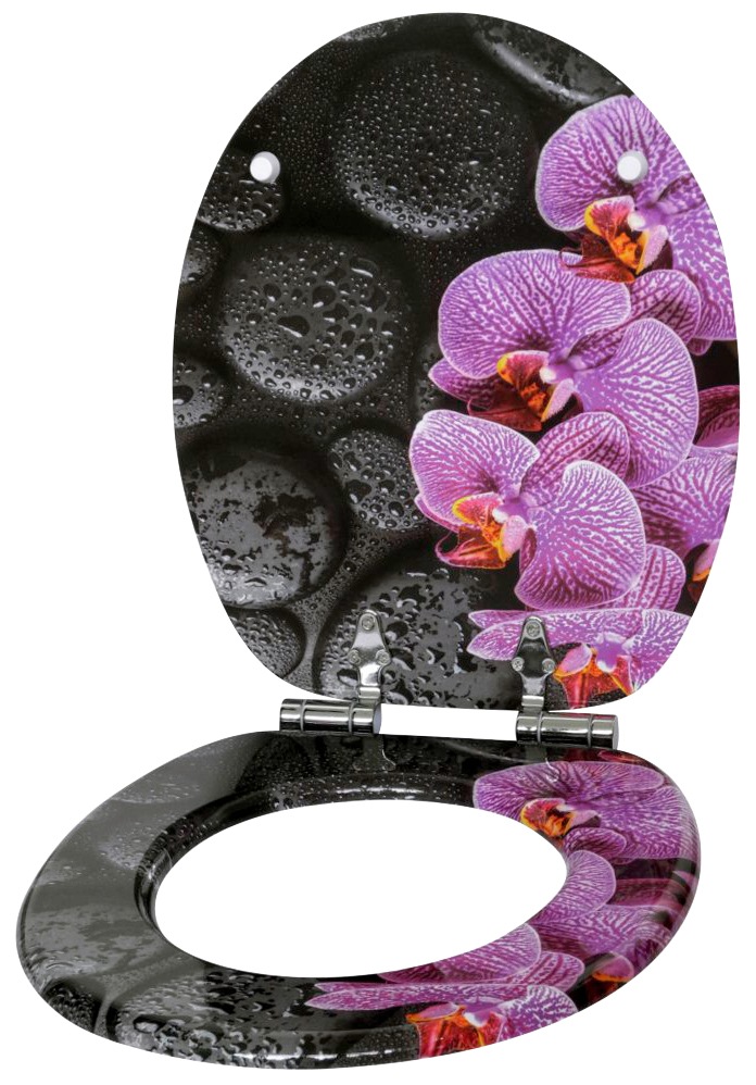 Sanilo Badaccessoire-Set »Madeira«, (Komplett-Set, 3 tlg.), bestehend aus WC-Sitz, Badteppich und Waschbeckenstöpsel