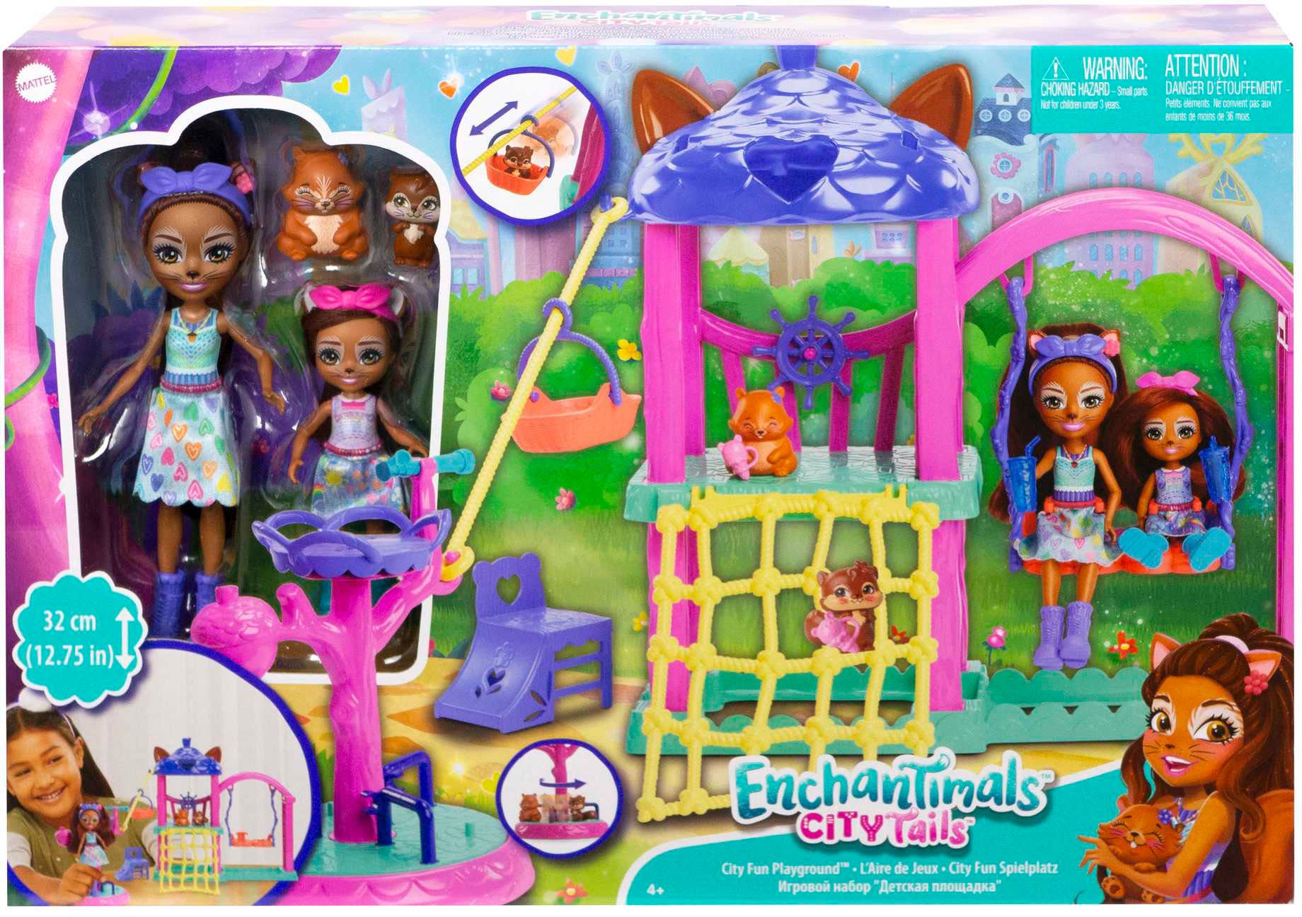 Enchantimals Spielwelt »Spielplatz Set«, mit 2 Puppen, Tierfreunden und Zubehör