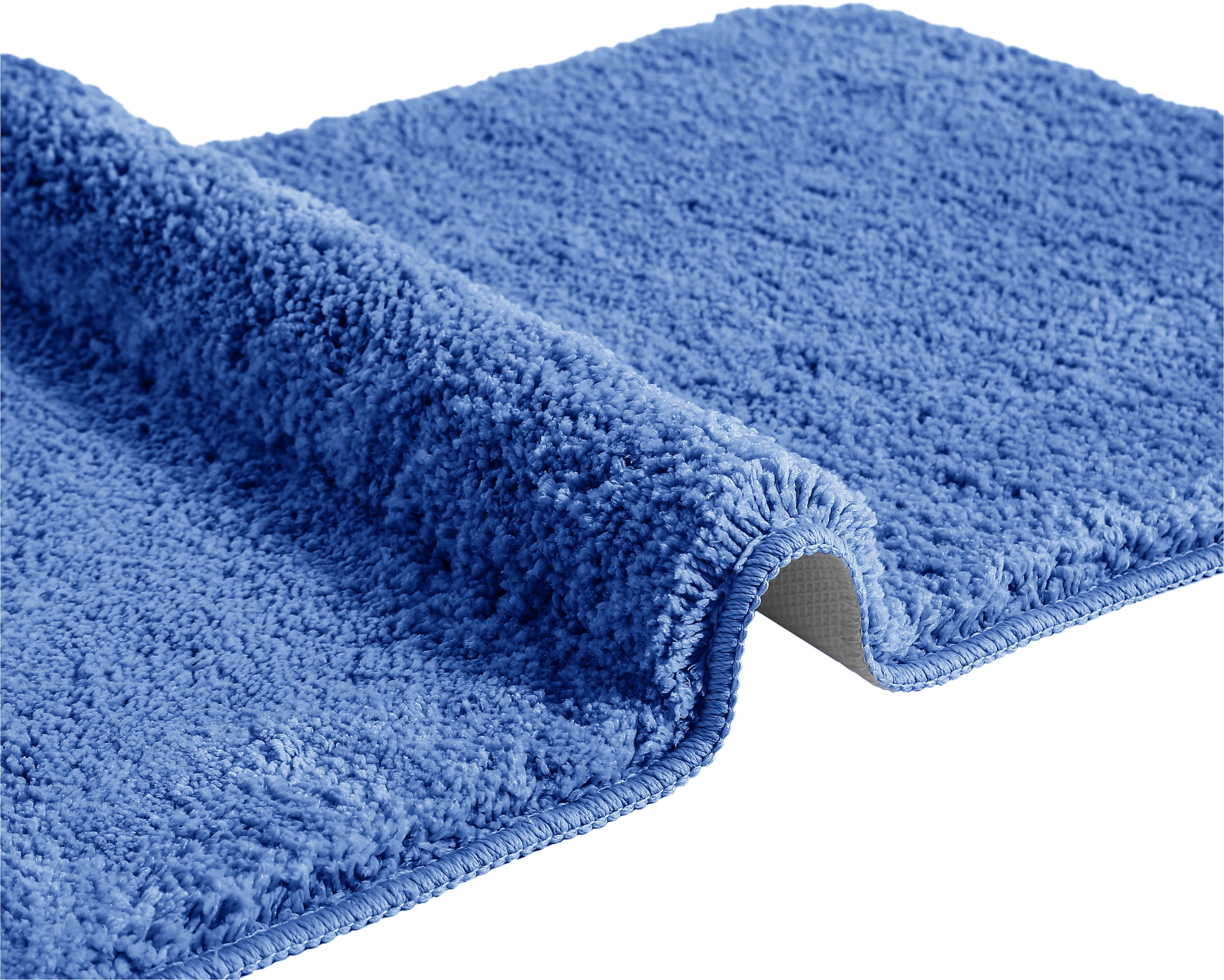 my home Badematte »Inga, Badezimmer Teppich, Badvorleger«, rutschhemmend beschichtet, schnell trocknend-strapazierfähig-fußbodenheizungsgeeignet, Badteppich, unifarben, weich, als halbrund und rechteckig erhältlich