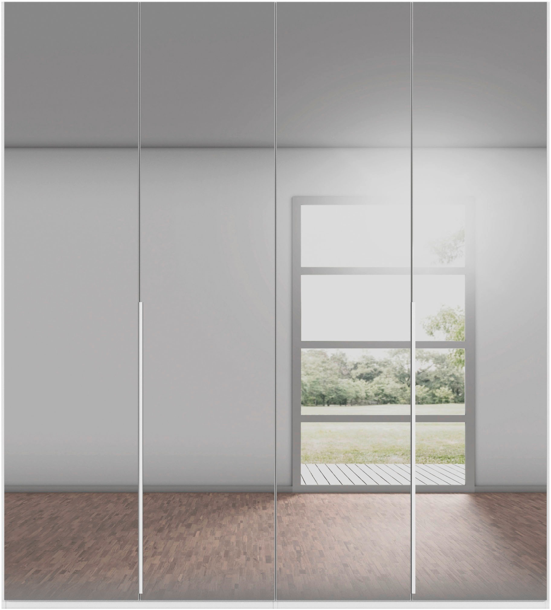 LeGer Home by Lena Gercke Kleiderschrank »Schrank Garderobe Ankleide Schlafzimmer Flur Serina«, (in 3 verschiedenen Ausstattungen BASIC/CLASSIC/PREMIUM), in 6 Breiten (101 - 401 cm) mit Front Glas oder Dekor MADE IN GERMANY