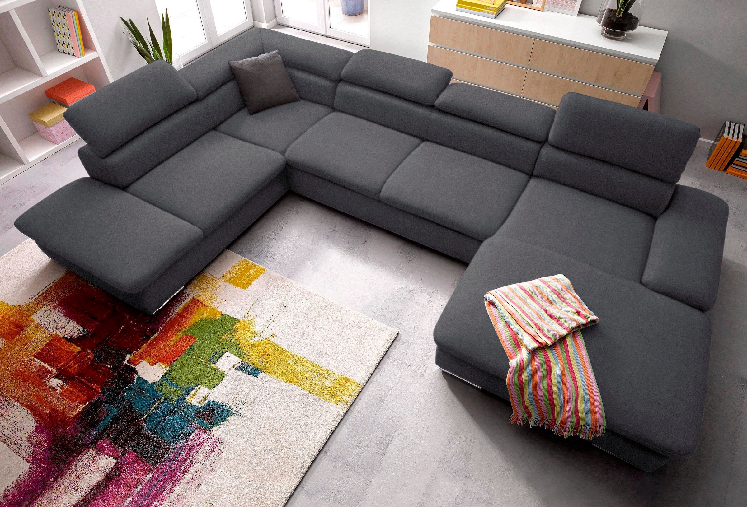 sit&more Wohnlandschaft »Alcatraz U-Form«, wahlweise mit Bettfunktion