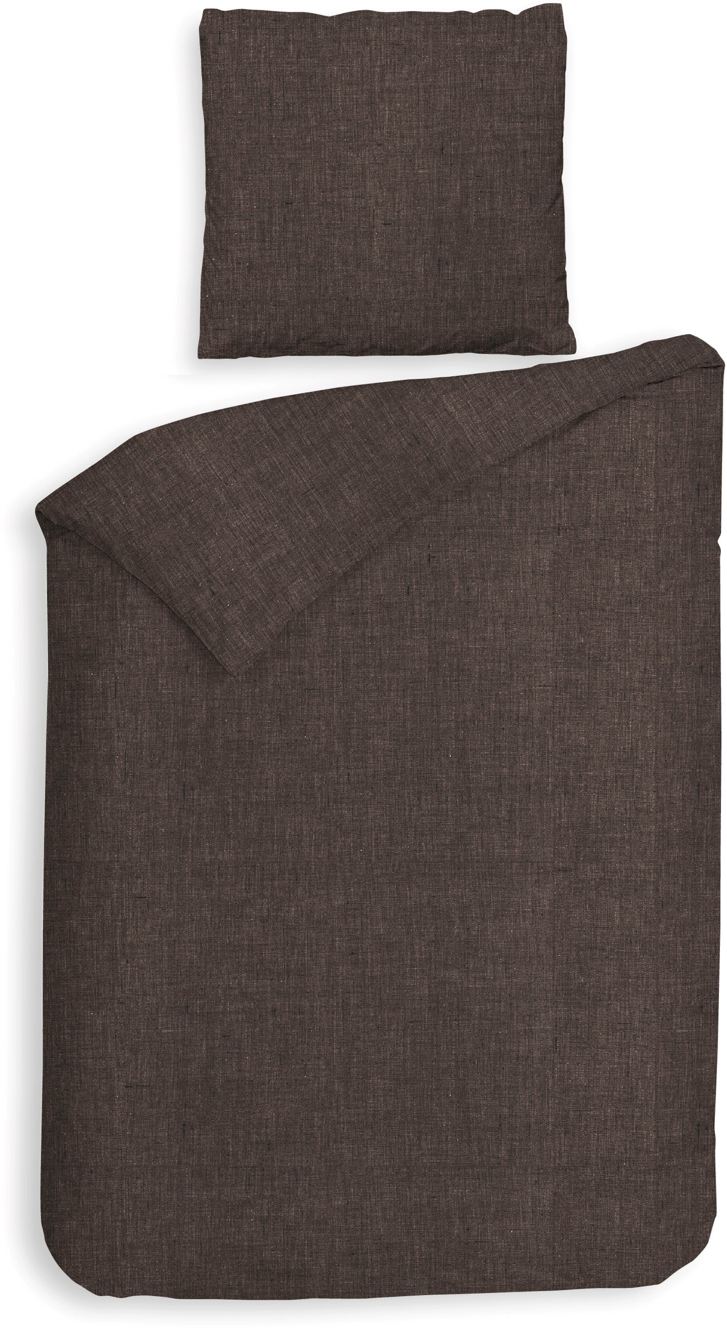 Heckett & Lane Bettwäsche »Franela« 2 Stk. tlg. Uni Design, hochwertiges Fl günstig online kaufen