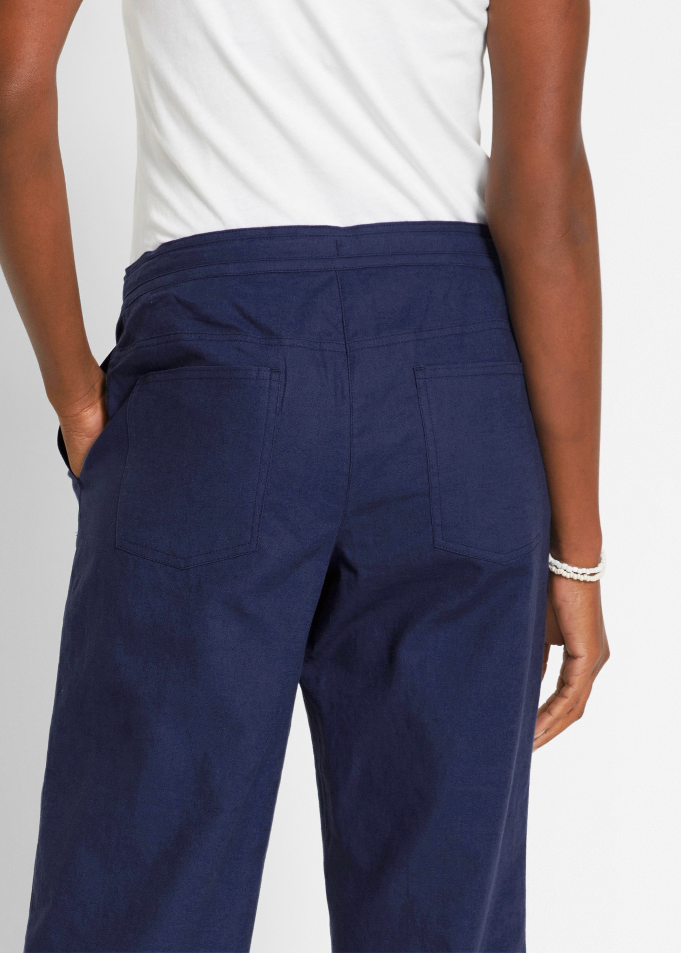 bonprix 3/4-Hose  aus Leinen und Baumwolle, weite 3/4-Passform