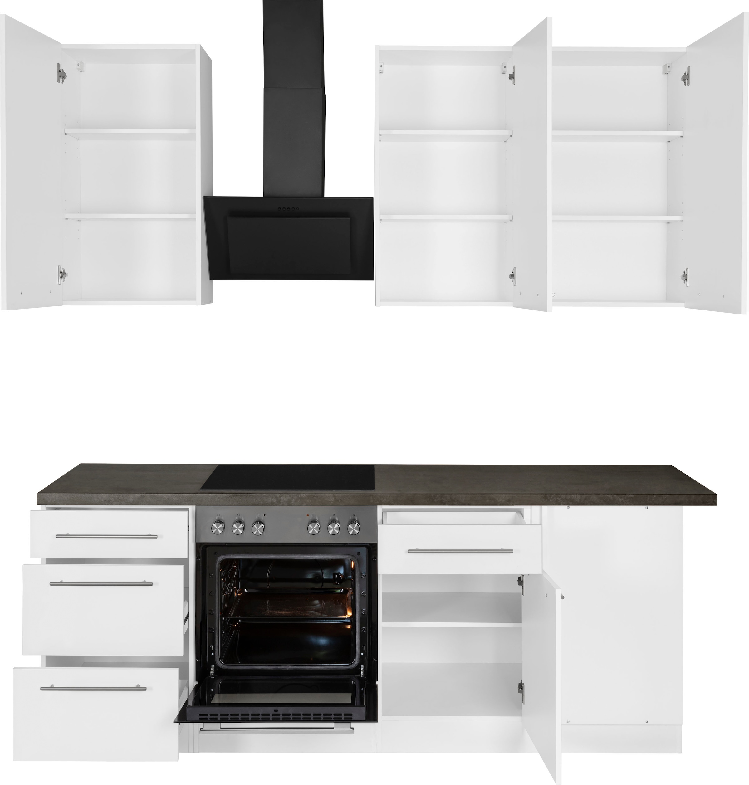 wiho Küchen Winkelküche »Unna«, mit E-Geräten, Stellbreite 220 x 170 cm  jetzt im %Sale | L-Küchen