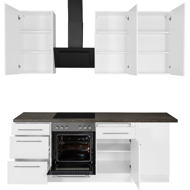 wiho Küchen Winkelküche »Unna«, mit E-Geräten, Stellbreite 220 x 170 cm  jetzt im %Sale