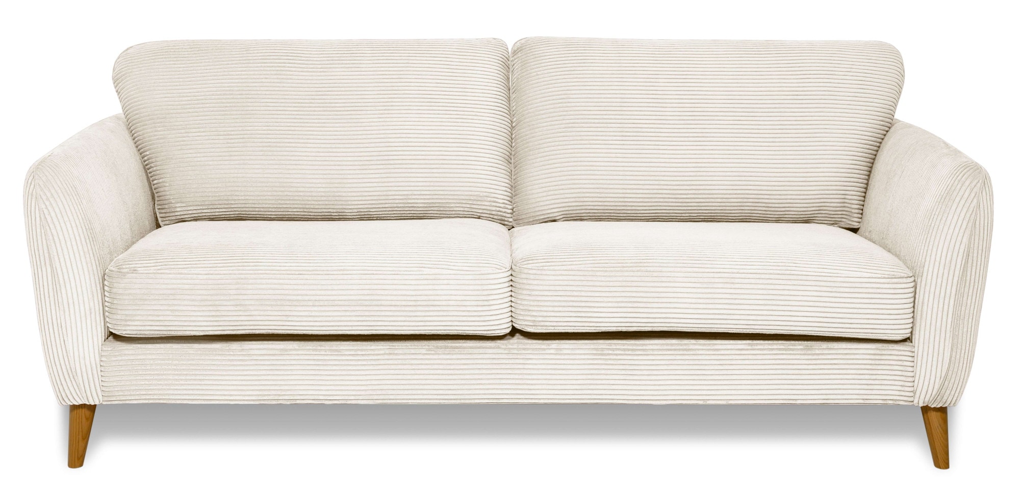 Home affaire 2-Sitzer »MARSEILLE Kompaktsofa 170 cm, Cord, Flachgewebe, Struktur, Webstoff«, Massivholzbeine Eiche, Landhausstil, Wellenunterfederung