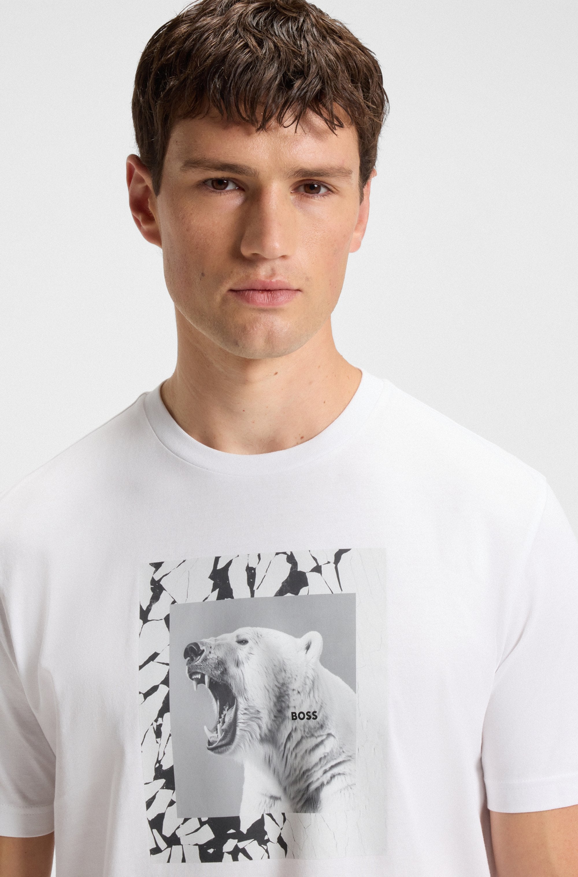 BOSS ORANGE T-Shirt »Te lupo« runder Ausschnitt, regular fit, Fotodruck