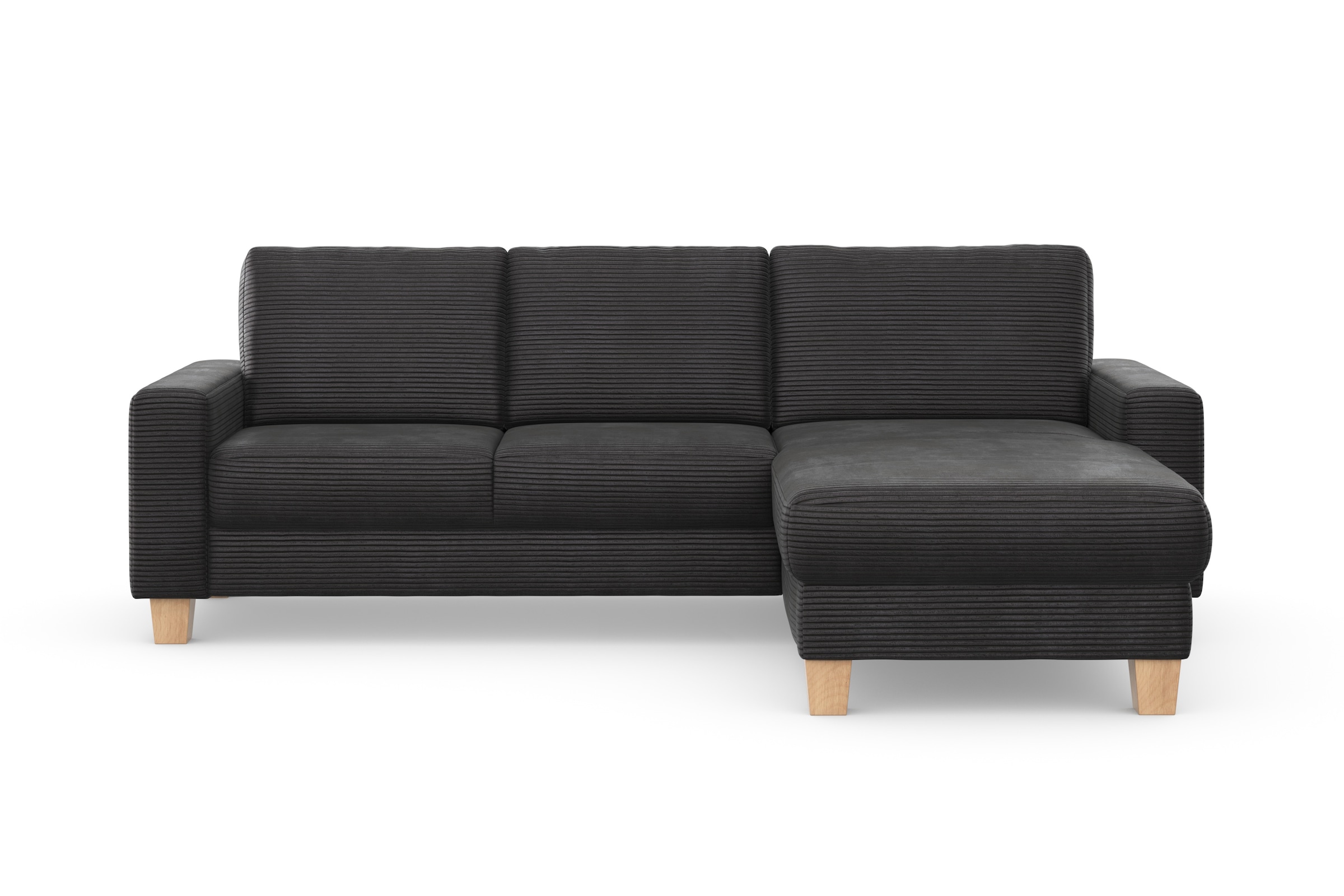 Home affaire Ecksofa »Summer L-Form«, mit Recamiere, mit oder ohne Bettfunktion und Bettkasten, Cord-Bezug