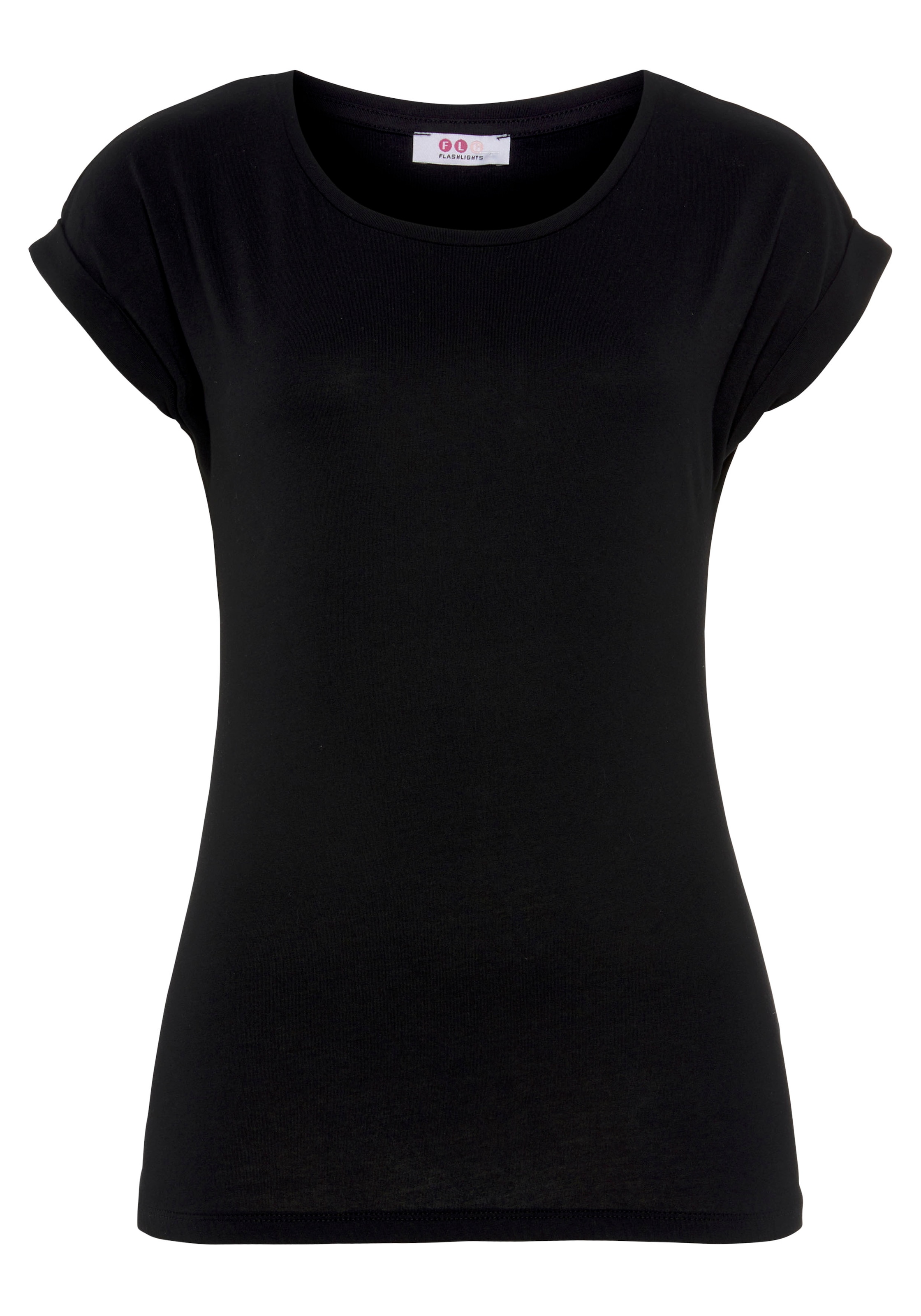 Flashlights T-Shirt Kurzarm, Saum mit Gummibund,  Rundhalsausschnitt