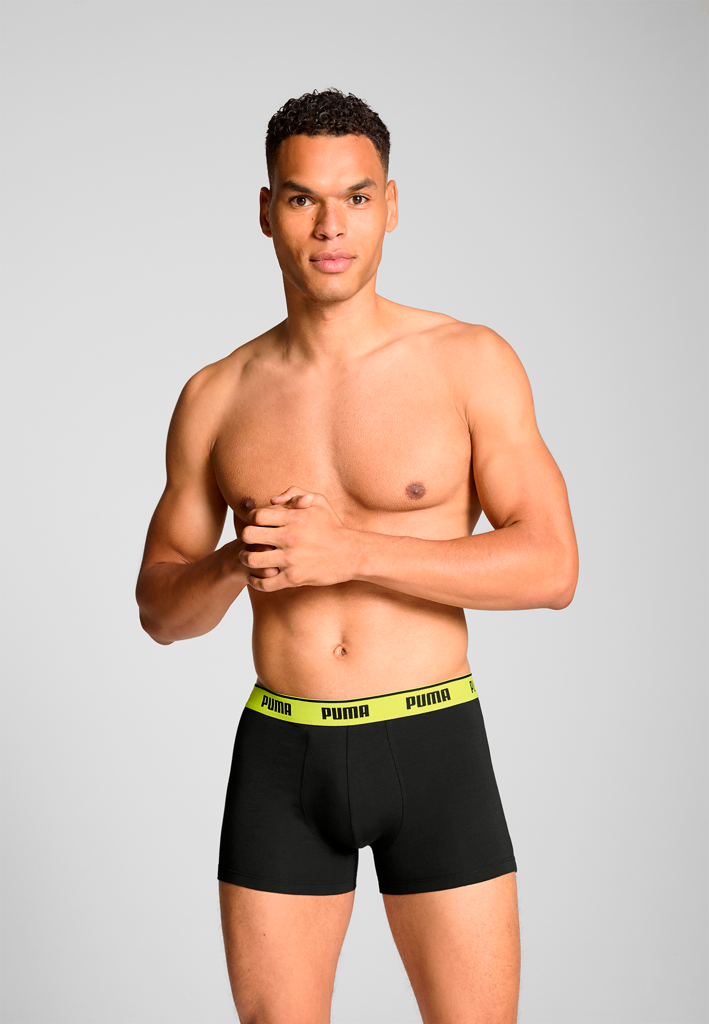 PUMA Boxershorts »PUMA MEN EVERYDAY BASIC BOXERS 3P«, (3er Pack), Komfortabler elastischer Logobund