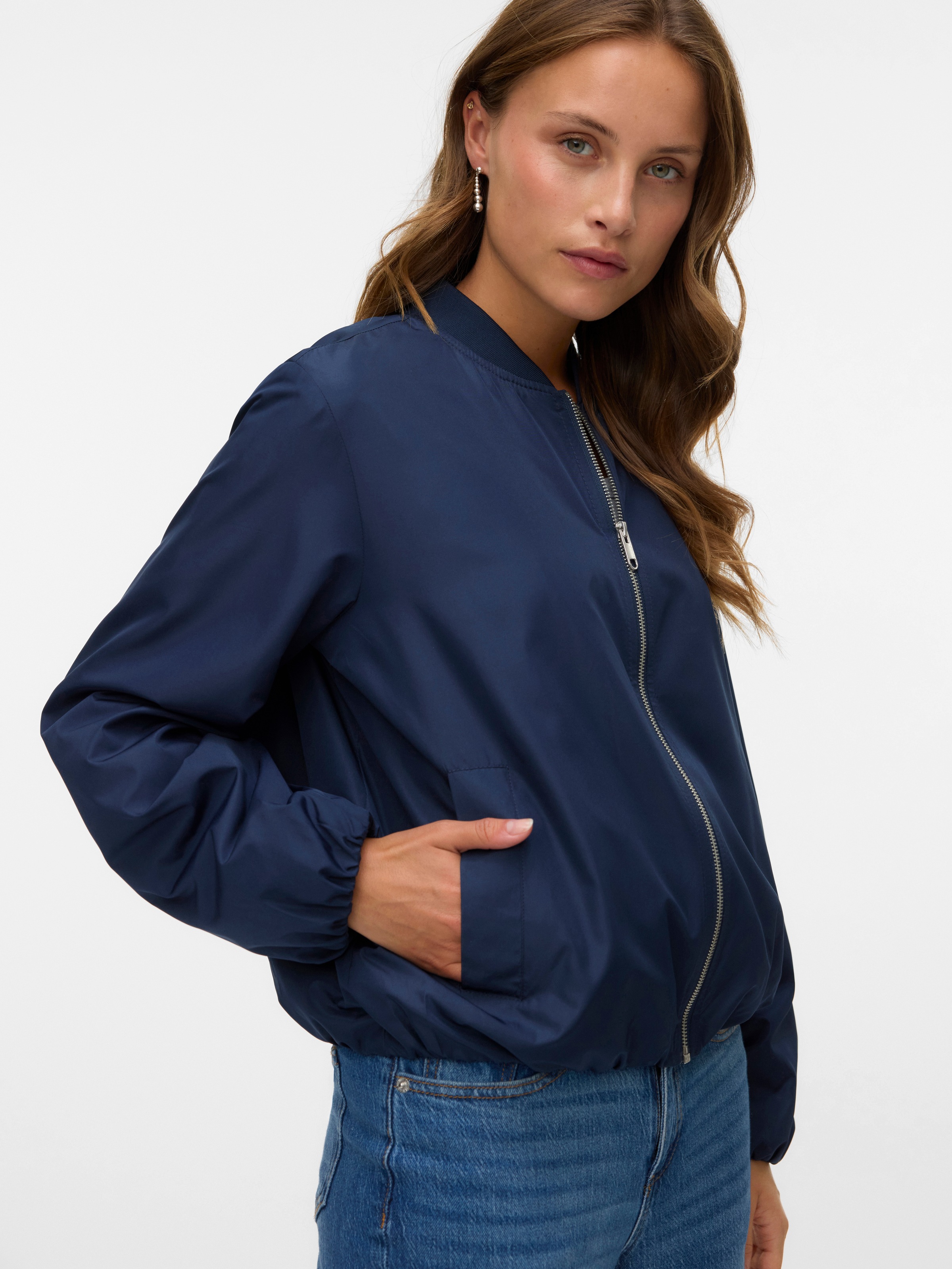 VERO MODA Outdoorjacke »VMLEE SHORT BOMBER JACKET GA« ohne Kapuze Navy Blazer S S Jacke von Vero Moda