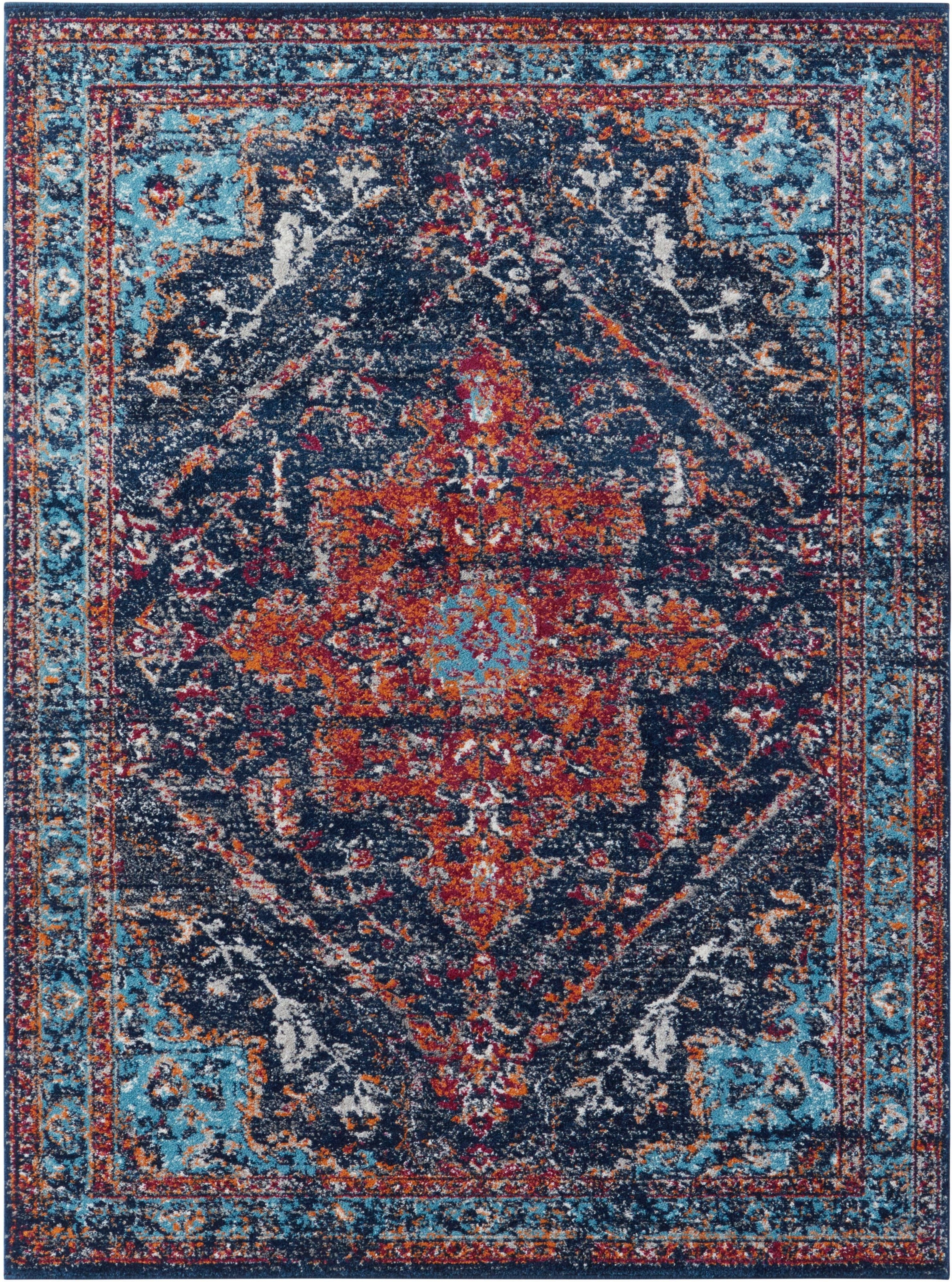 NOURISTAN Teppich »Azrow«, rechteckig, Kurzflor, Orient Optik, Used Look, kräftige Farben