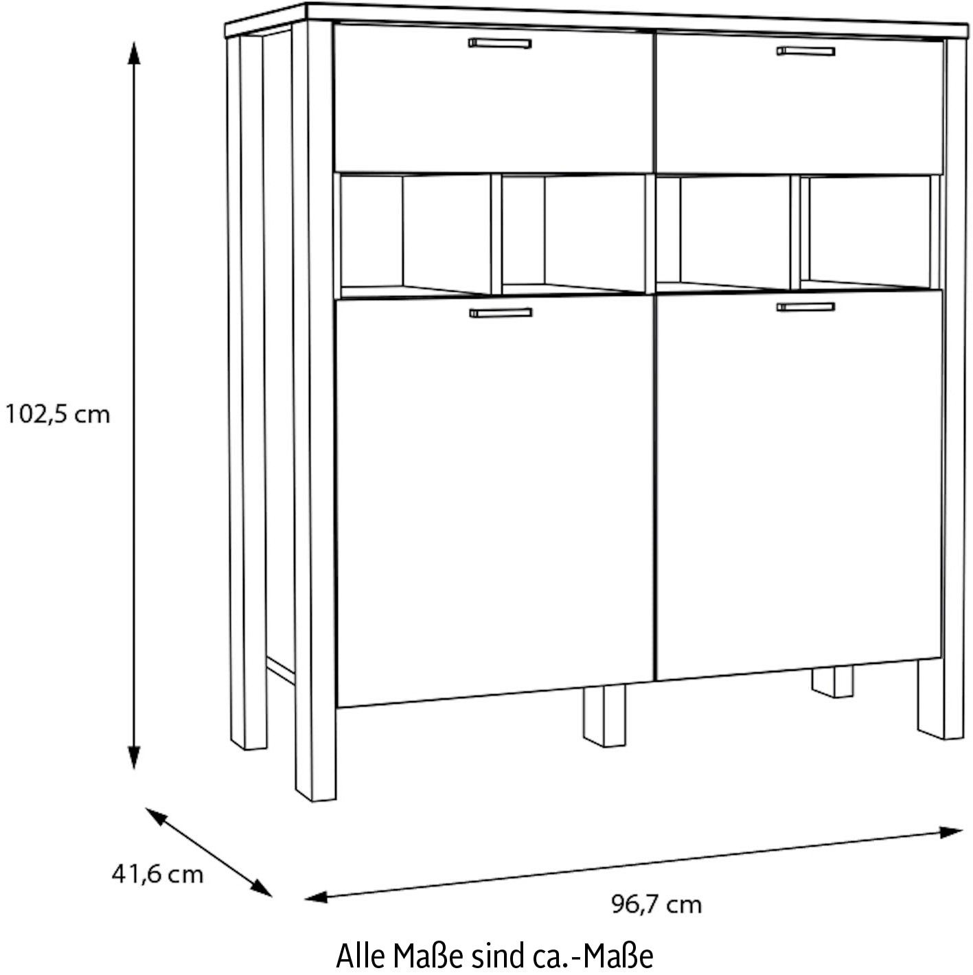 FORTE Highboard »Saitama«