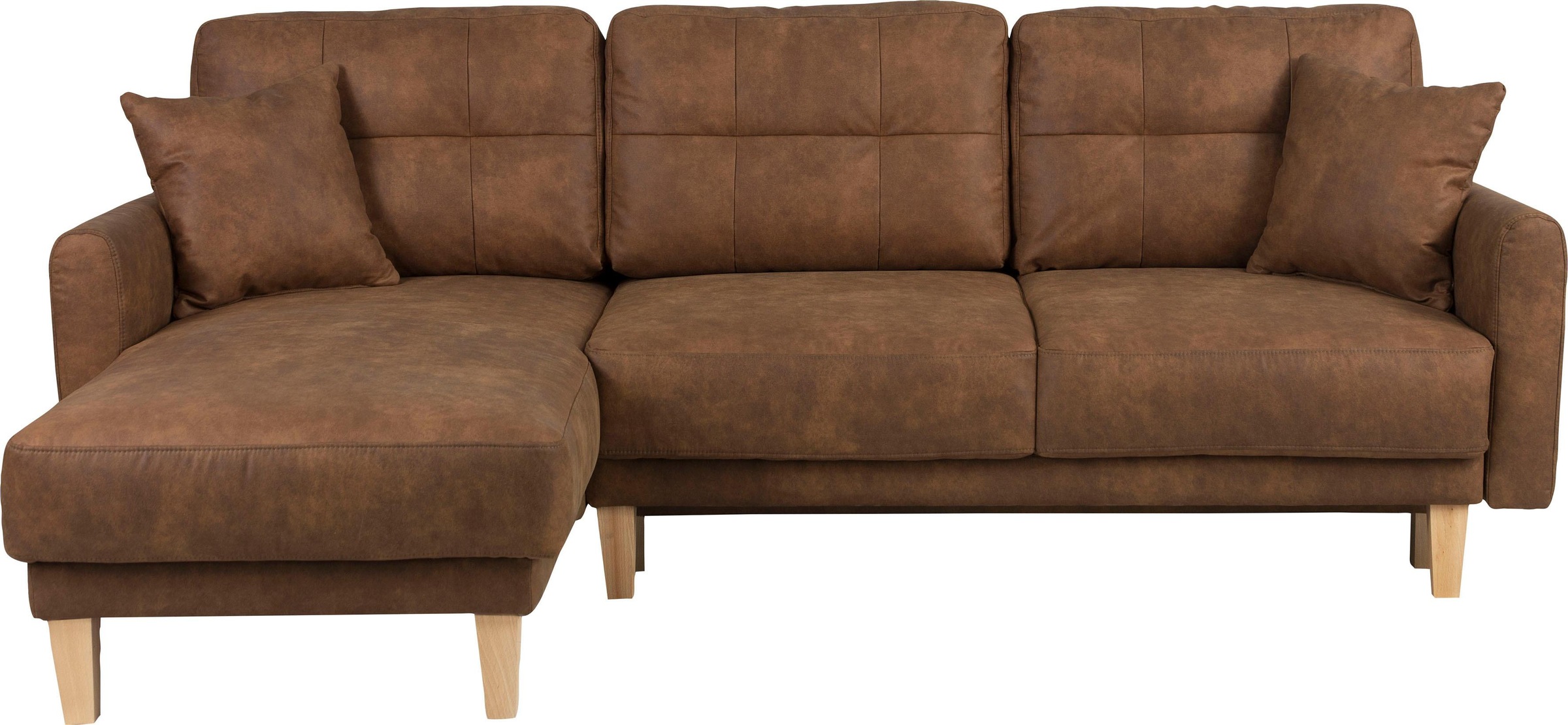 Home affaire Ecksofa »TRIPLO optionale Schlafsofa mit Bettkasten, Maße B/T/H: 234/164/89 cm«, L-Form wahlweise mit Bettfunktion - Liegefläche 132x210 cm