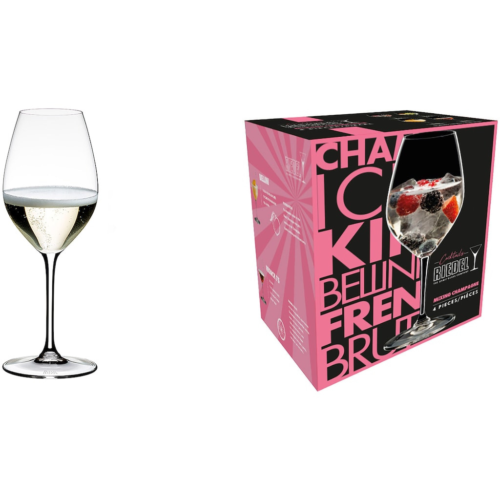 RIEDEL THE SPIRIT GLASS COMPANY Champagnerglas »Mixing Sets«, (Set, 4 tlg., CHAMPAGNE SET)