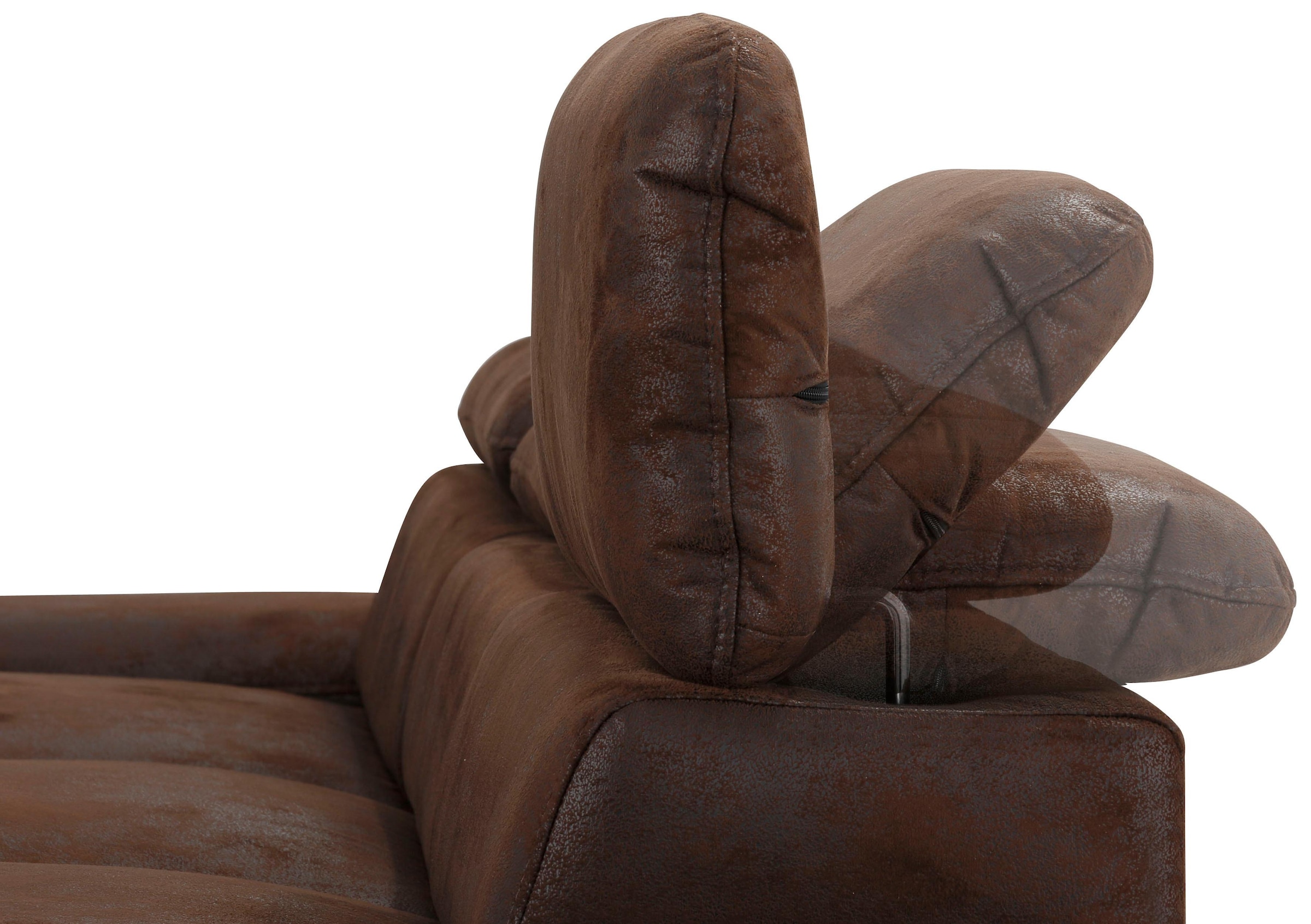 Home affaire Ecksofa »Alberto L-Form«, mit Kopfteilverstellung, wahlweise mit Bettfunktion