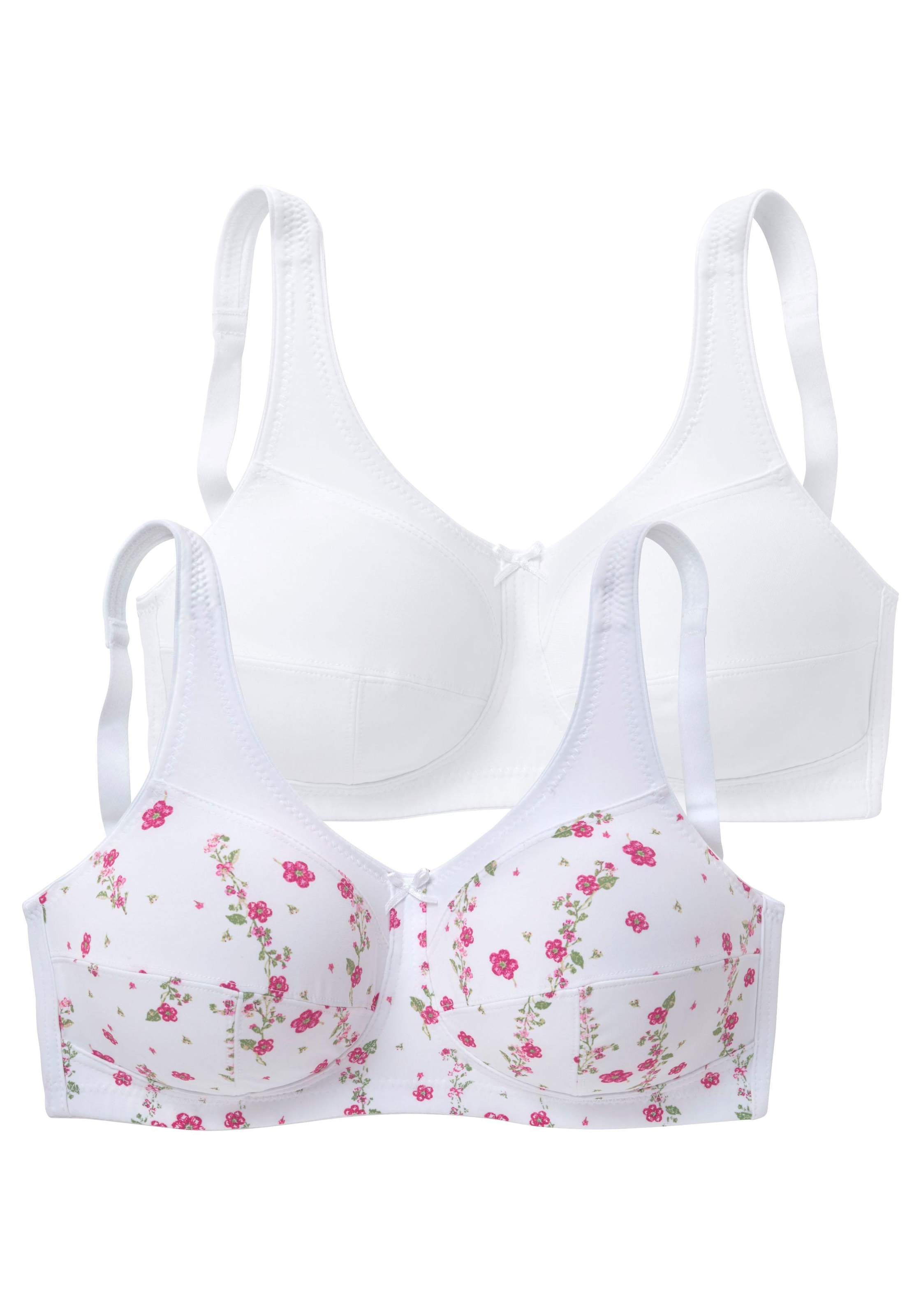 petite fleur Bügel, kaufen Trägern, mit 2 Entlastungs-BH, Stück), ohne Online-Shop Basic Dessous breiteren (Packung, im