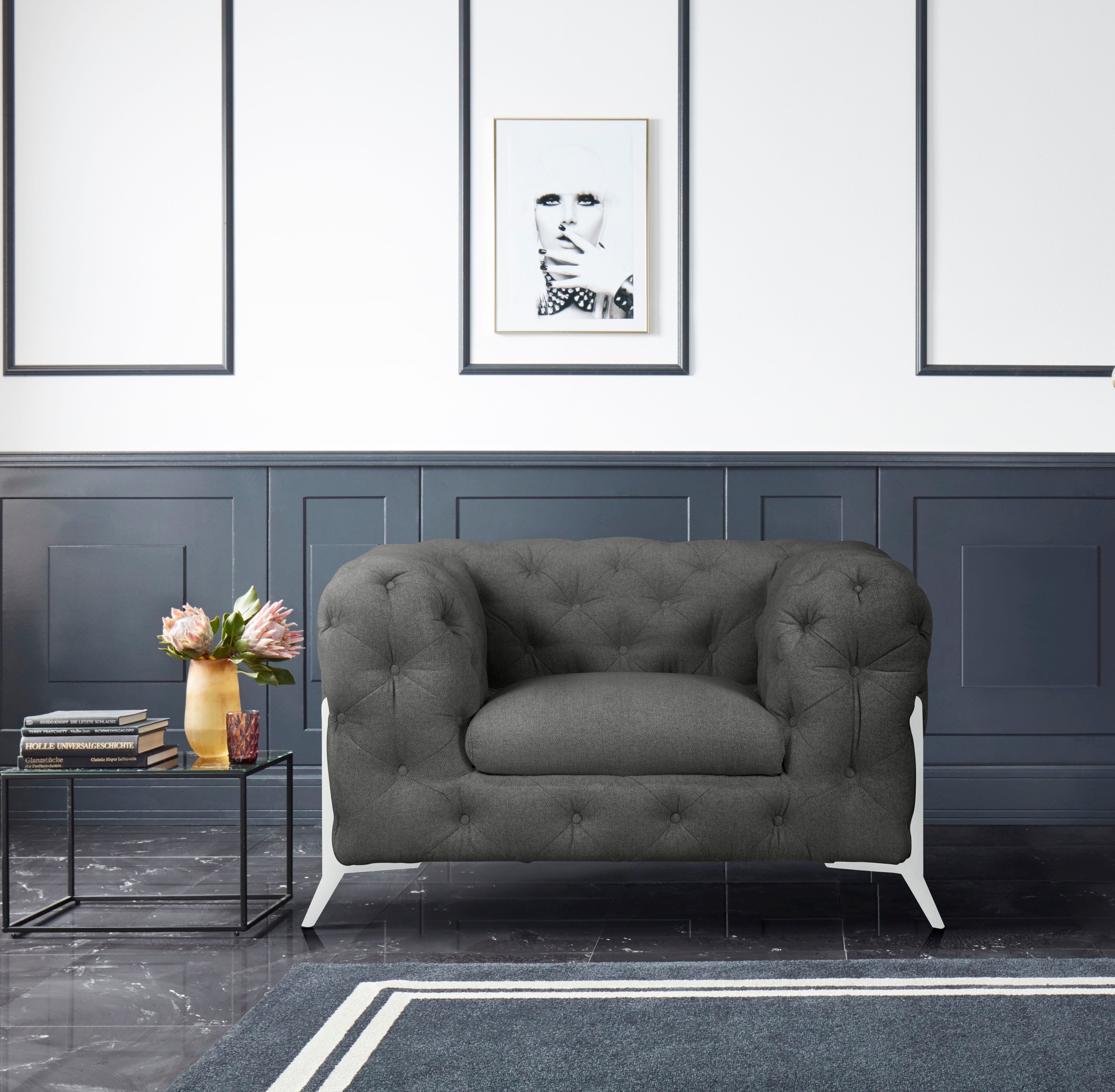 Leonique Chesterfield-Sessel »Amaury Sessel«, aufwändige Knopfheftung, mode günstig online kaufen