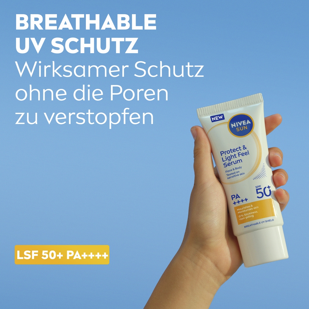 Nivea Sun Sonnenschutzlotion »UV Face Serum Lotion XXL« mit Vitamin E, beugt vorzeitiger Hautalterung vor