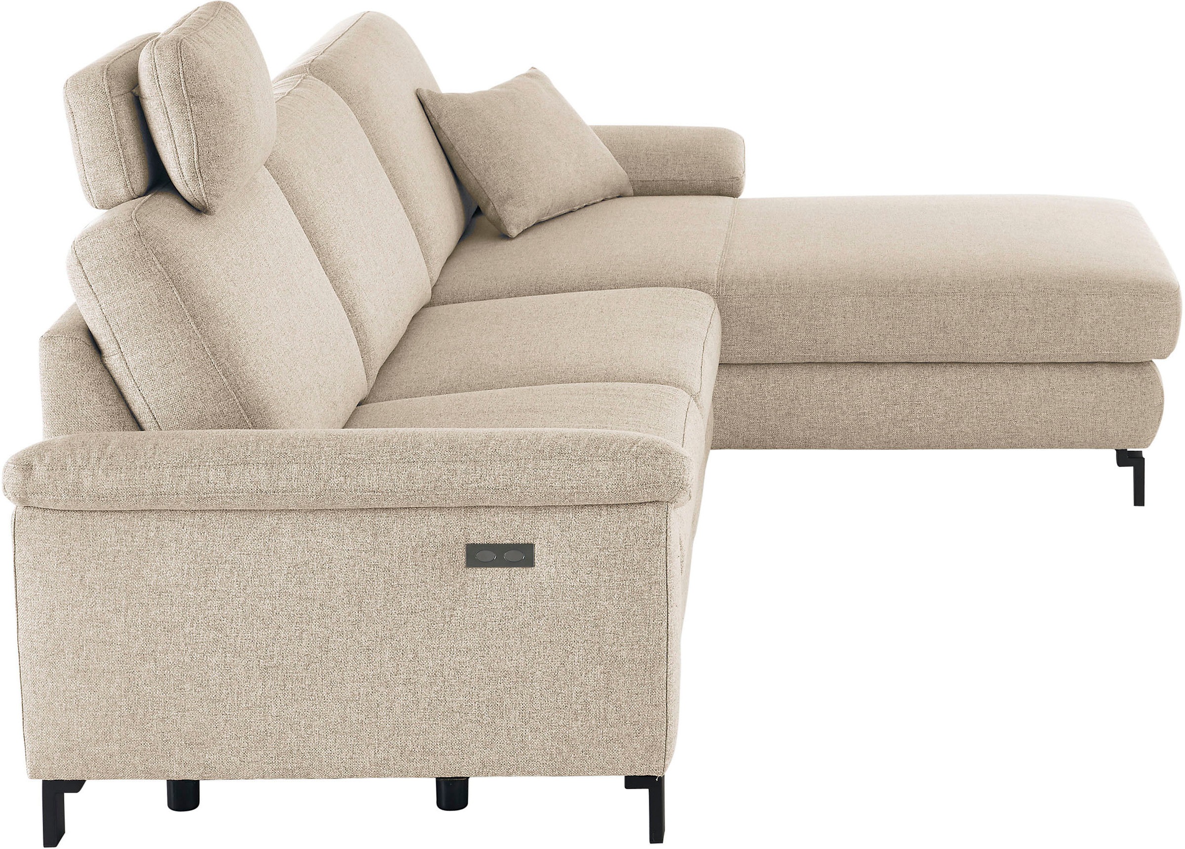 3C Candy Ecksofa »Mainau L-Form«, Relaxfunktion im 1,5-Sitzer, motorische Schlaffunktion in Longchair